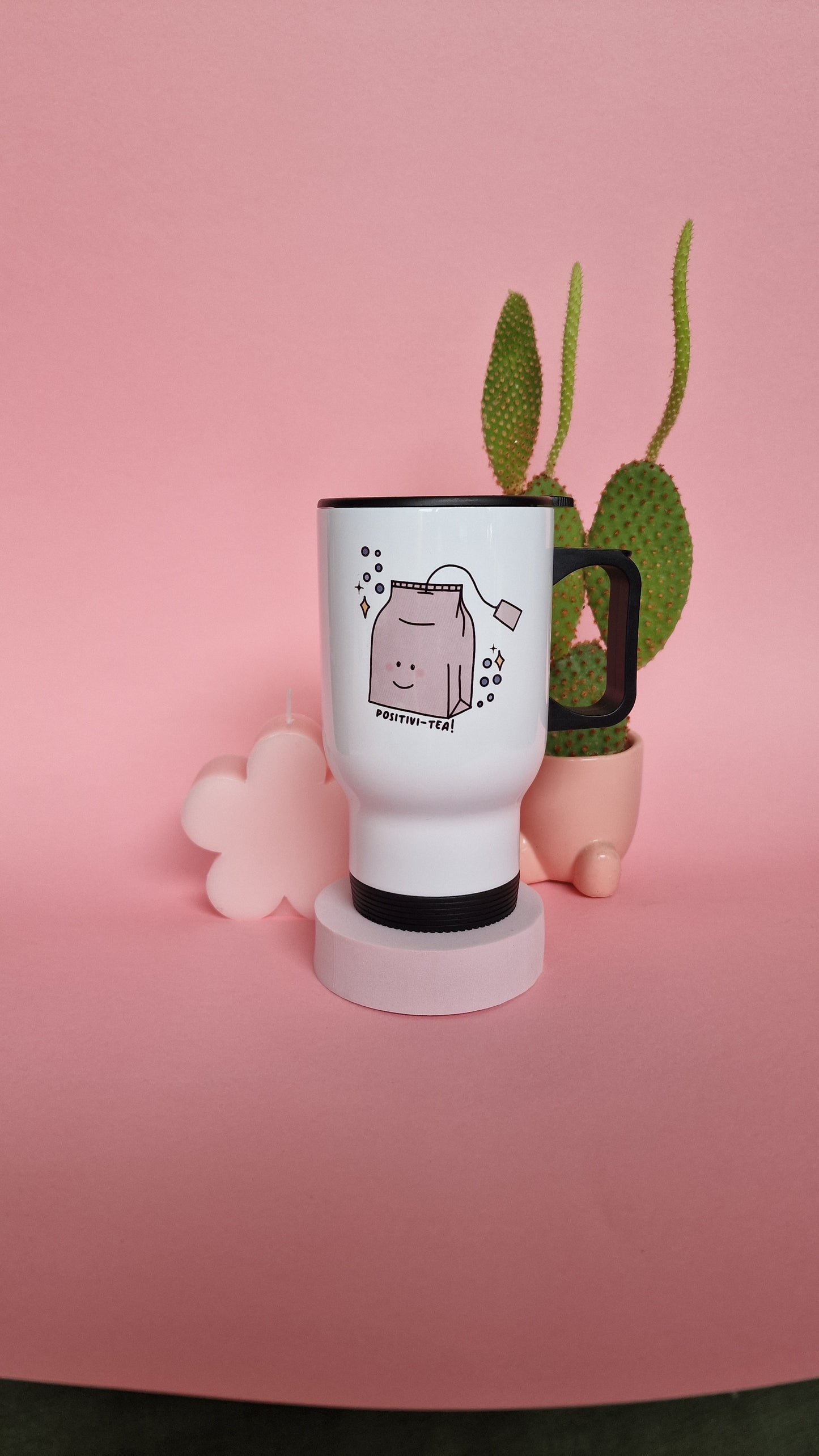 Positivitea Tea Bag Cute Travel Mugs