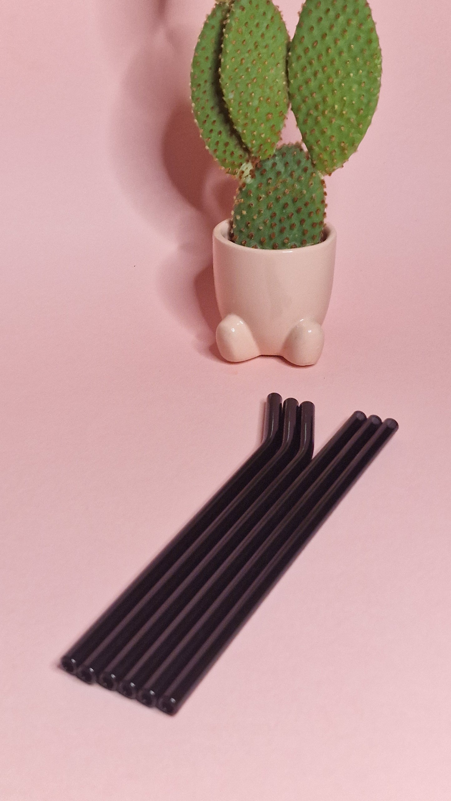 Black Glass Straws