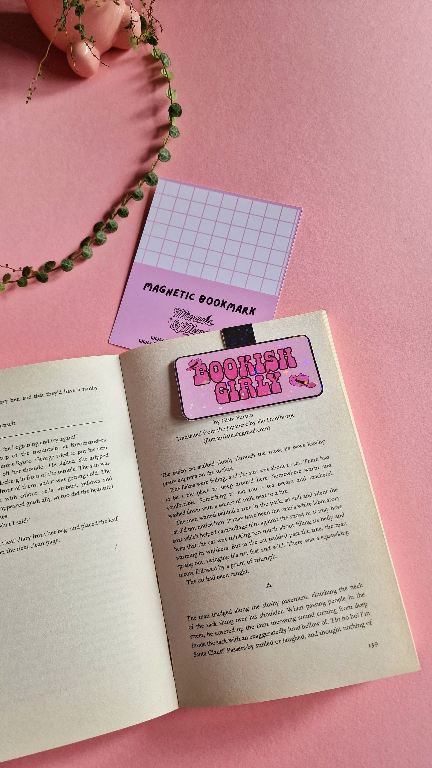 Bookish Girly Cowgirl Magnetic Flip Bookmark