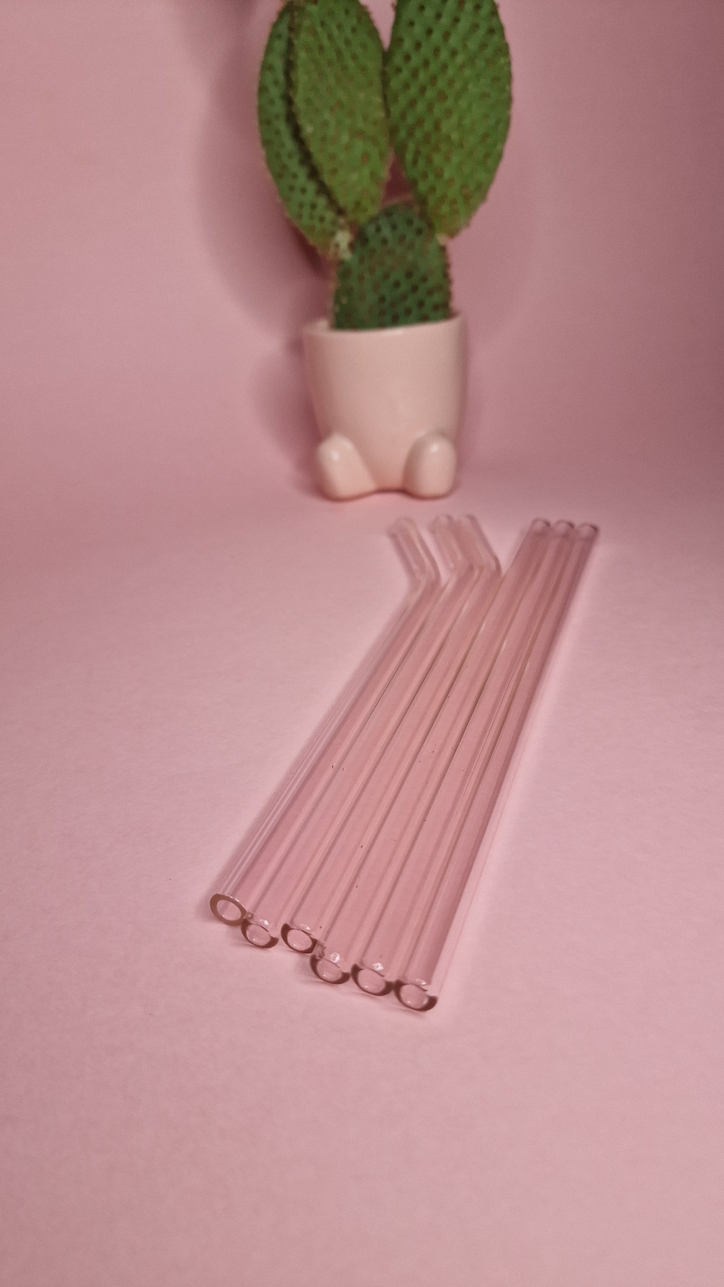 Pink Glass Straws