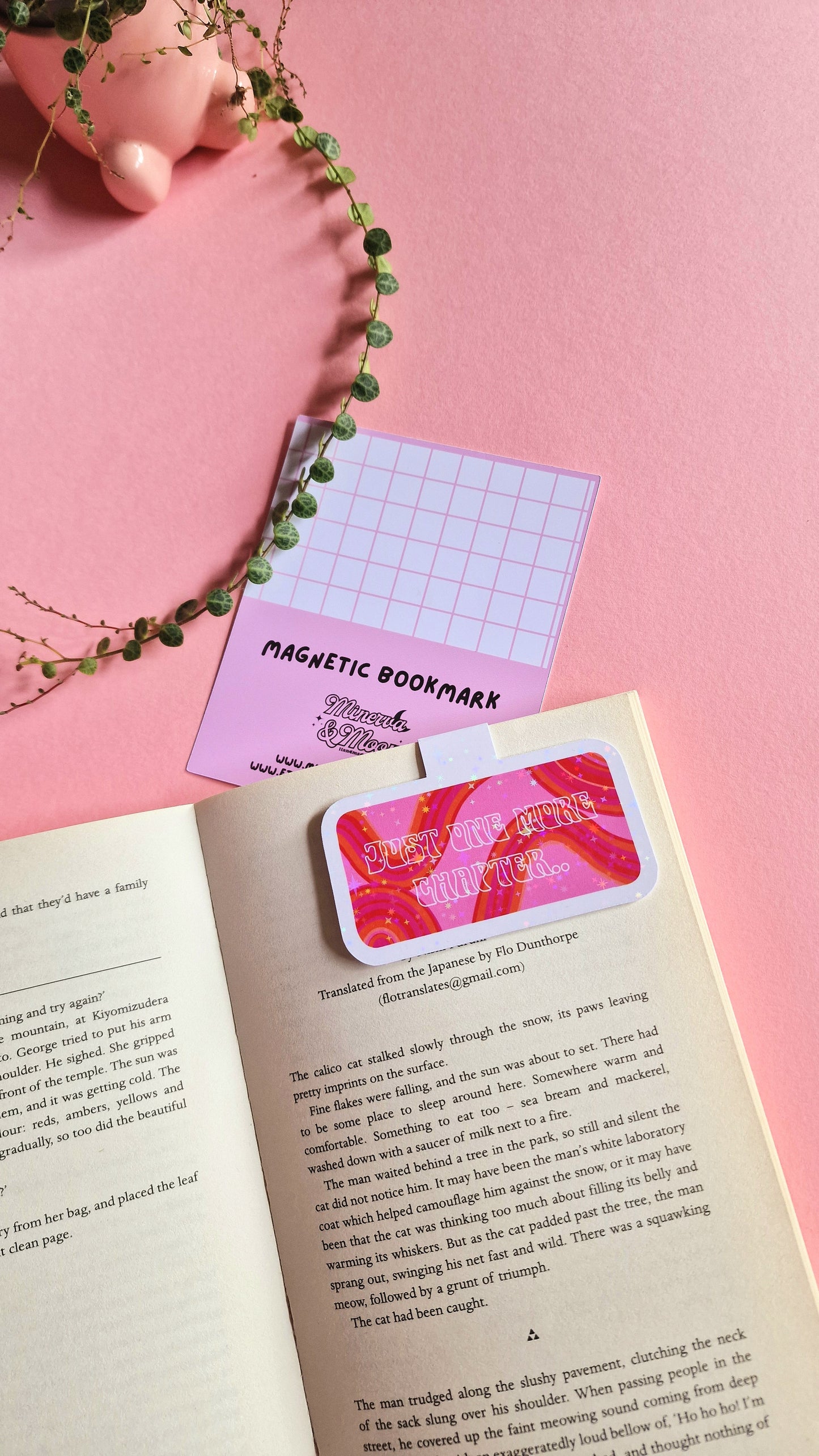 Just One More Chapter.. Pink Magnetic Flip Bookmark