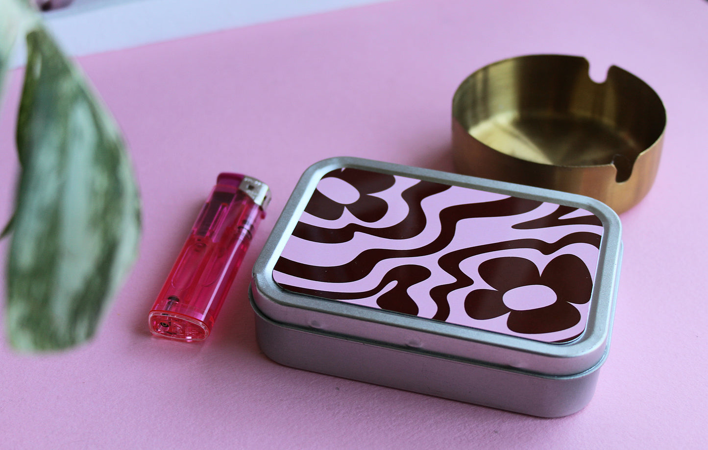 Pink & Burgundy Rolling Tin