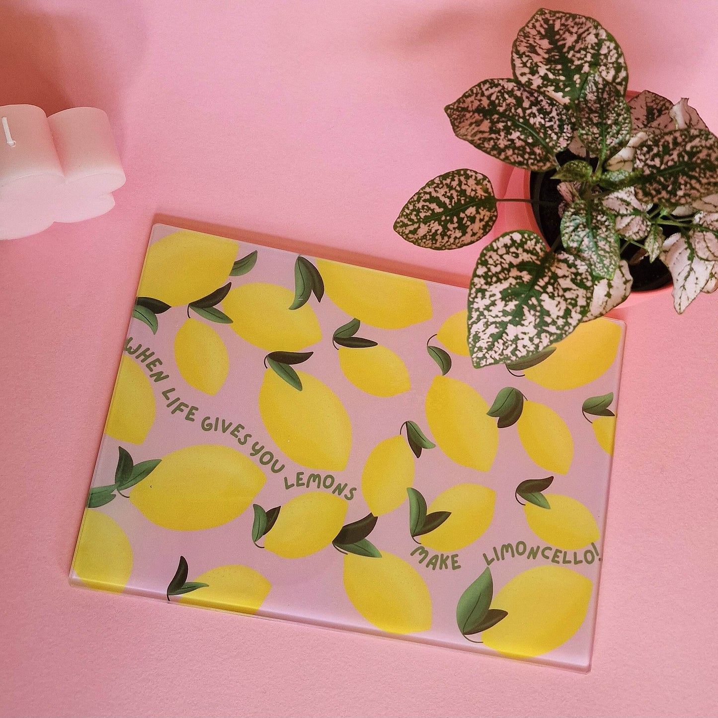 Lemon Limincello Glass Chopping board