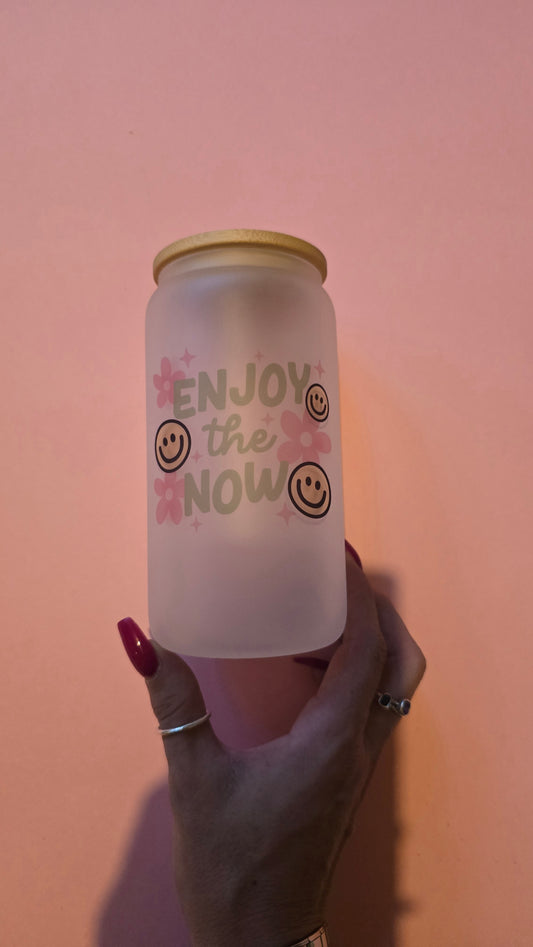 *sale* enjoy the now glass