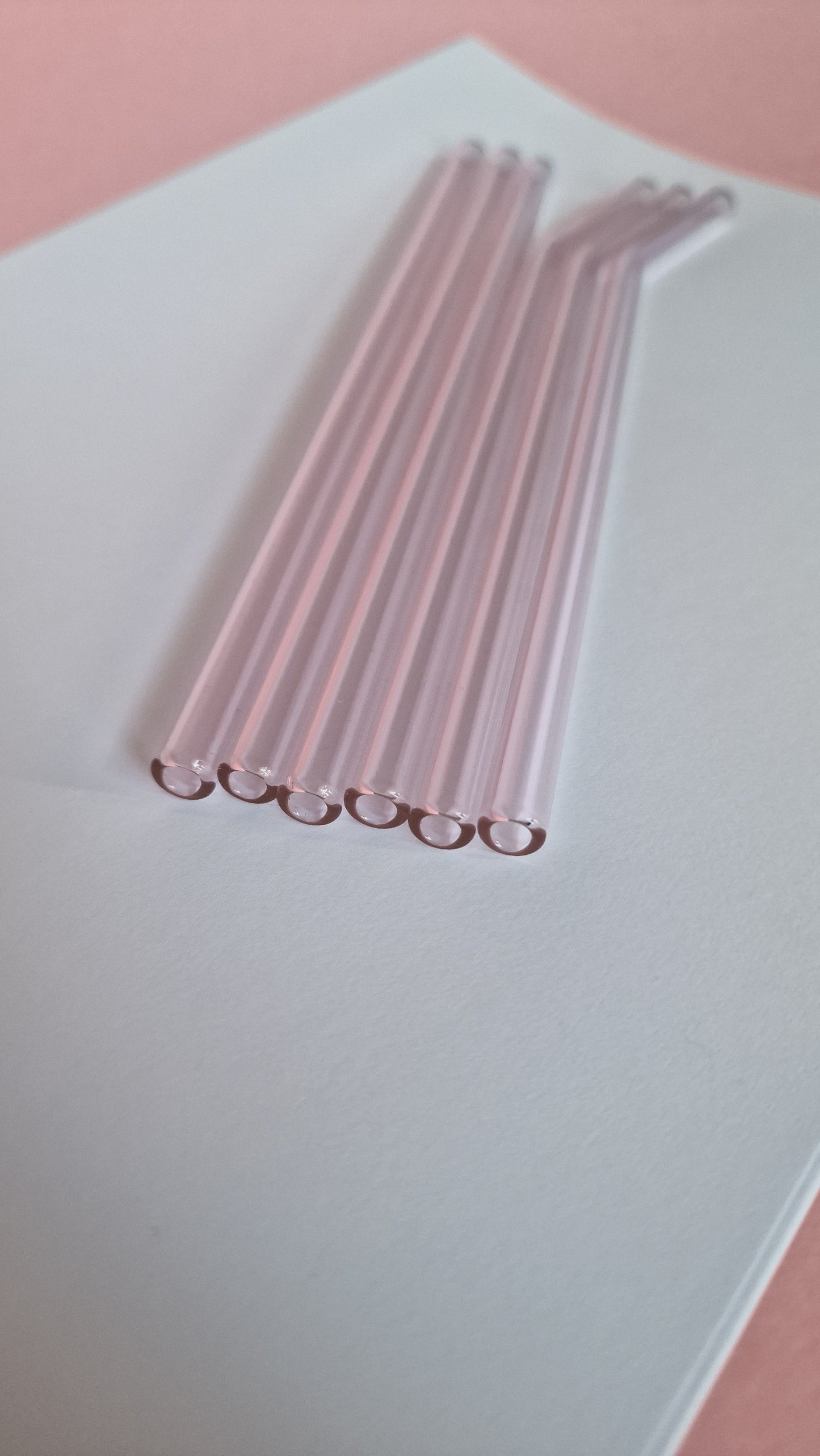 Pink Glass Straws