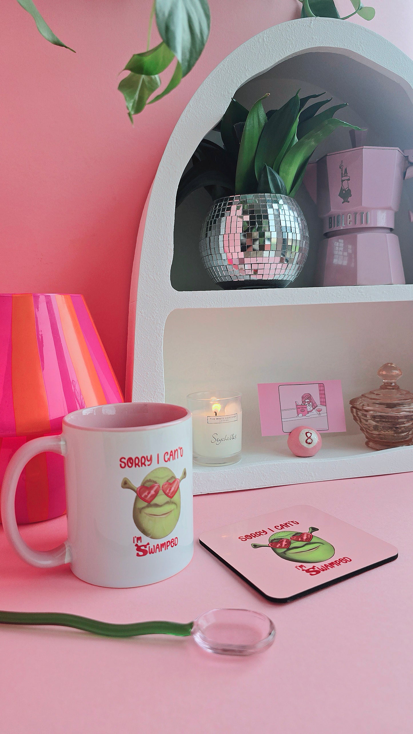 Sorry I Can't I'm Swamped Shrek Inspired Coaster