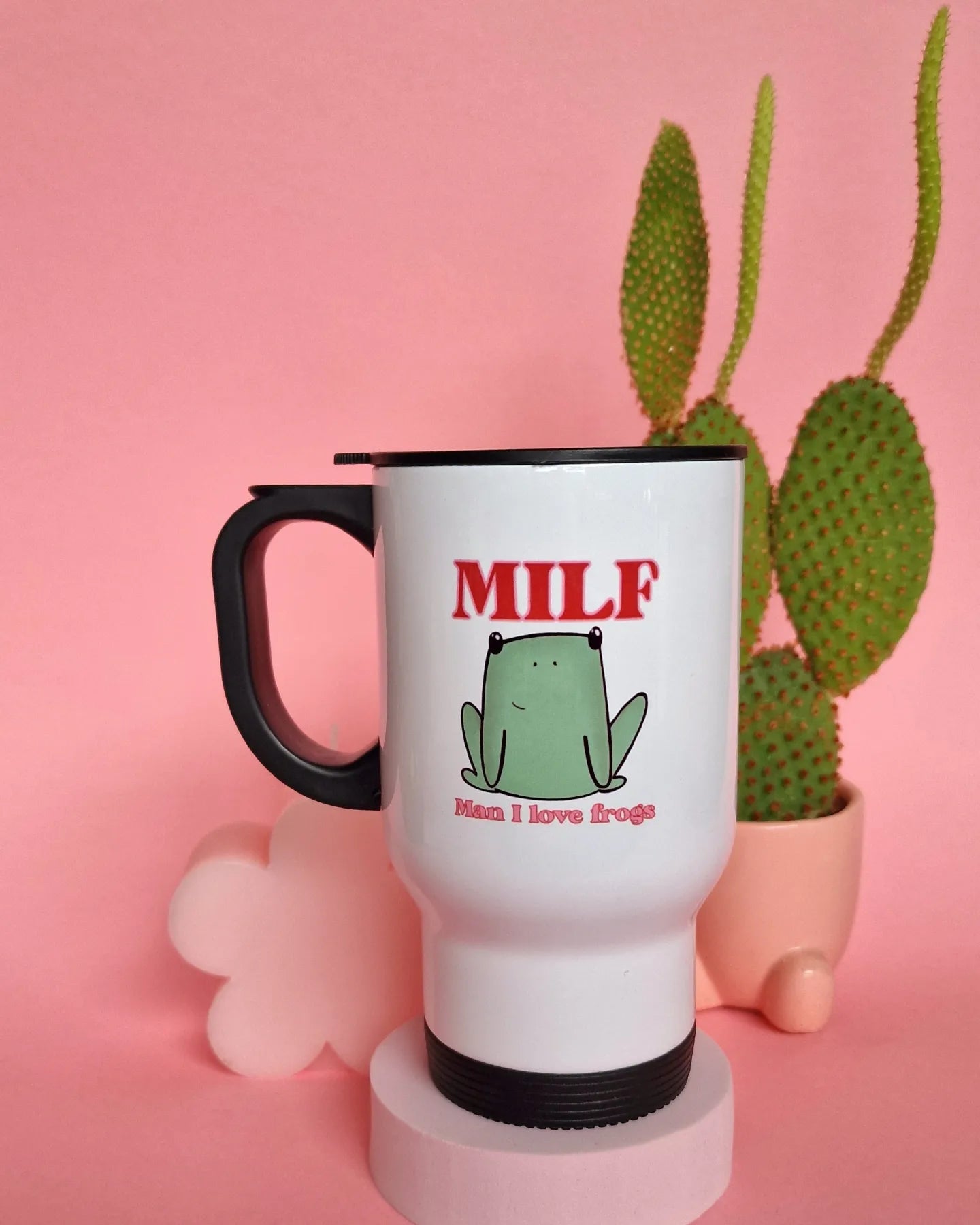 Funny MILF Frog Cute Travel Mugs