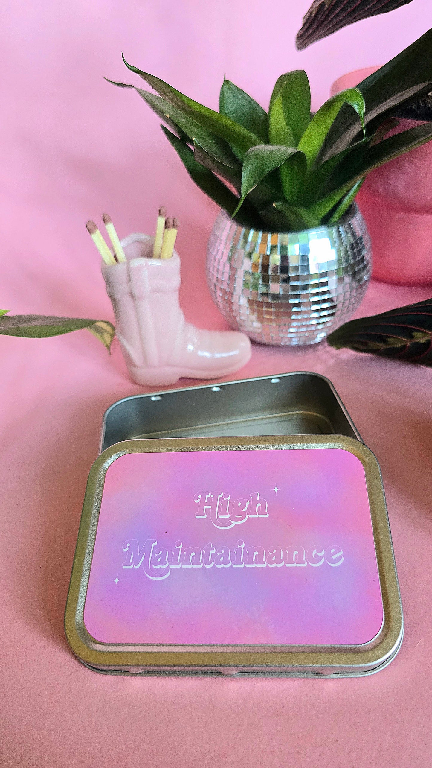 High Maintainance Rolling Tin | Funky Cute Tobacco Tin