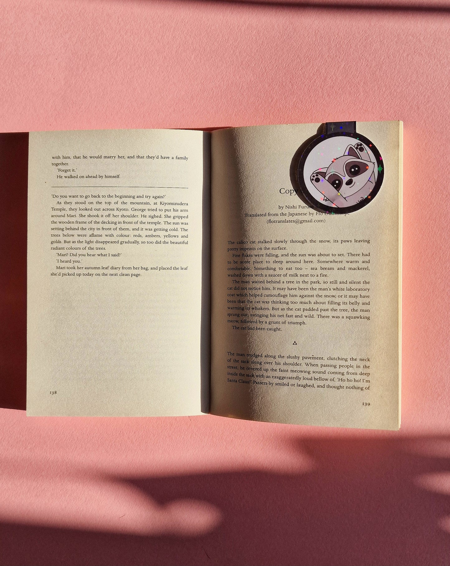 Pedro Raccoon Magnetic Flip Bookmark