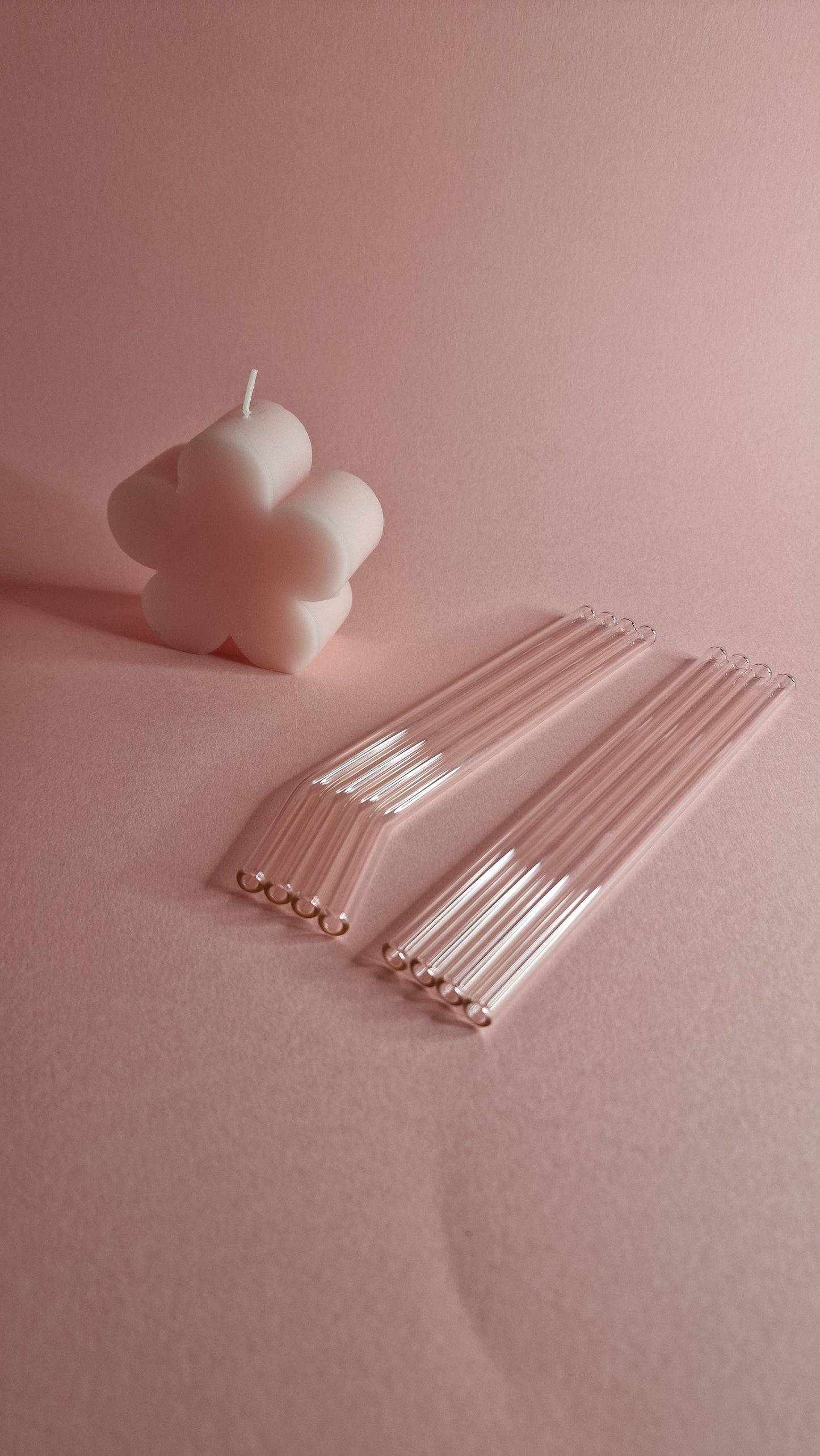 Coloured Bent Glass Straws