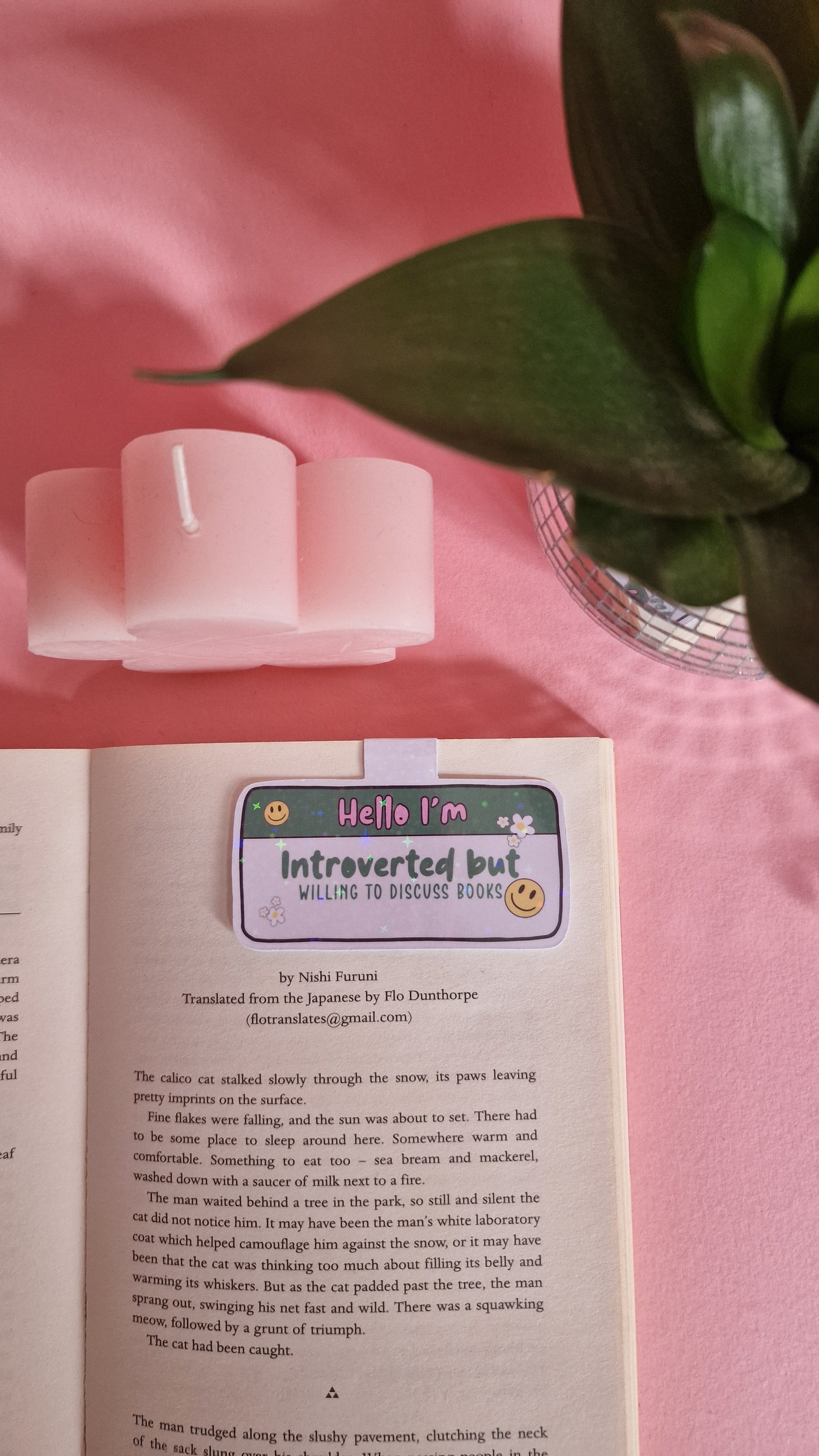 Introverted but willing to discuss books Magnetic Flip Bookmark