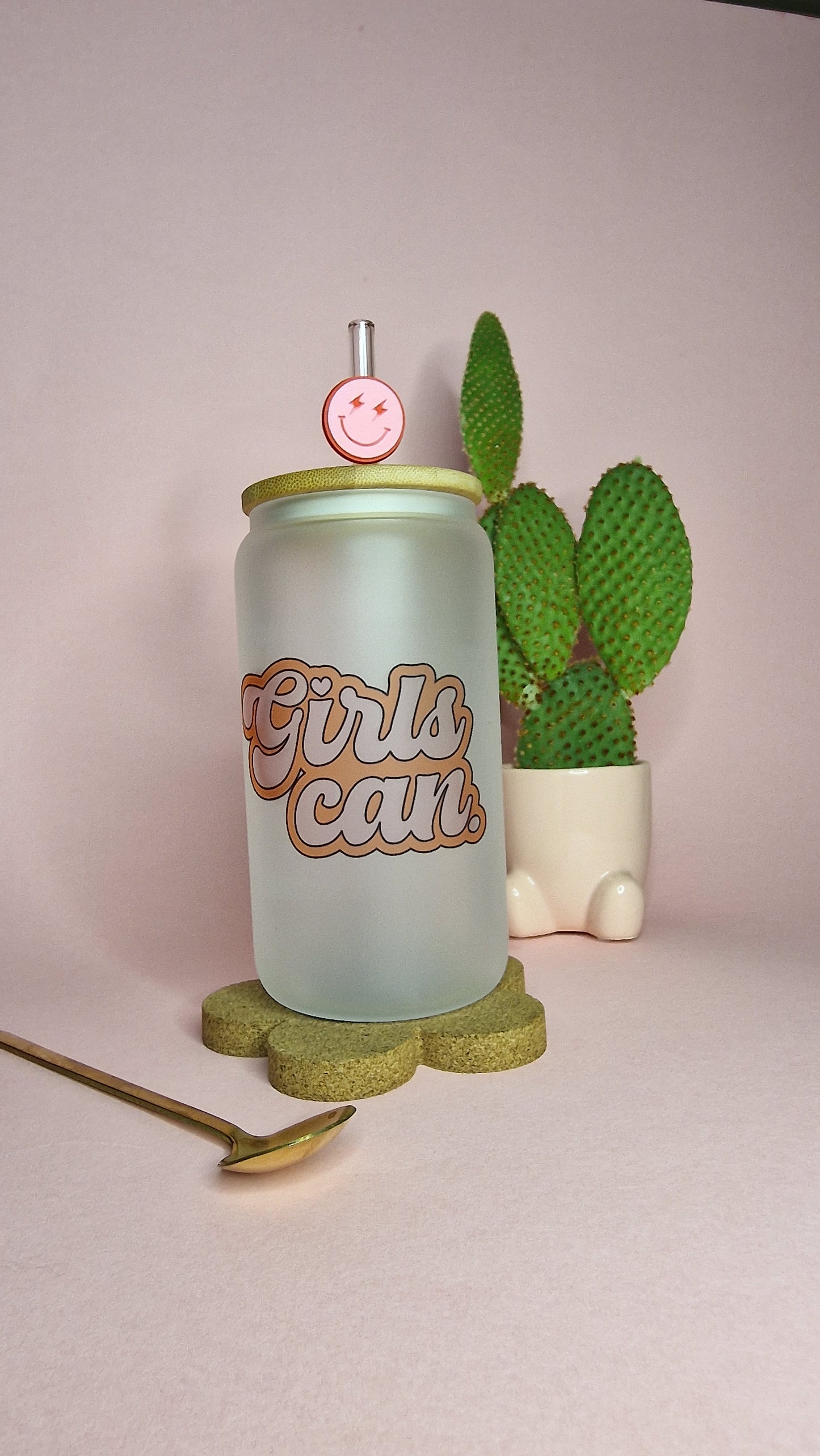 Girls Can | 16oz Glass Can Tumbler