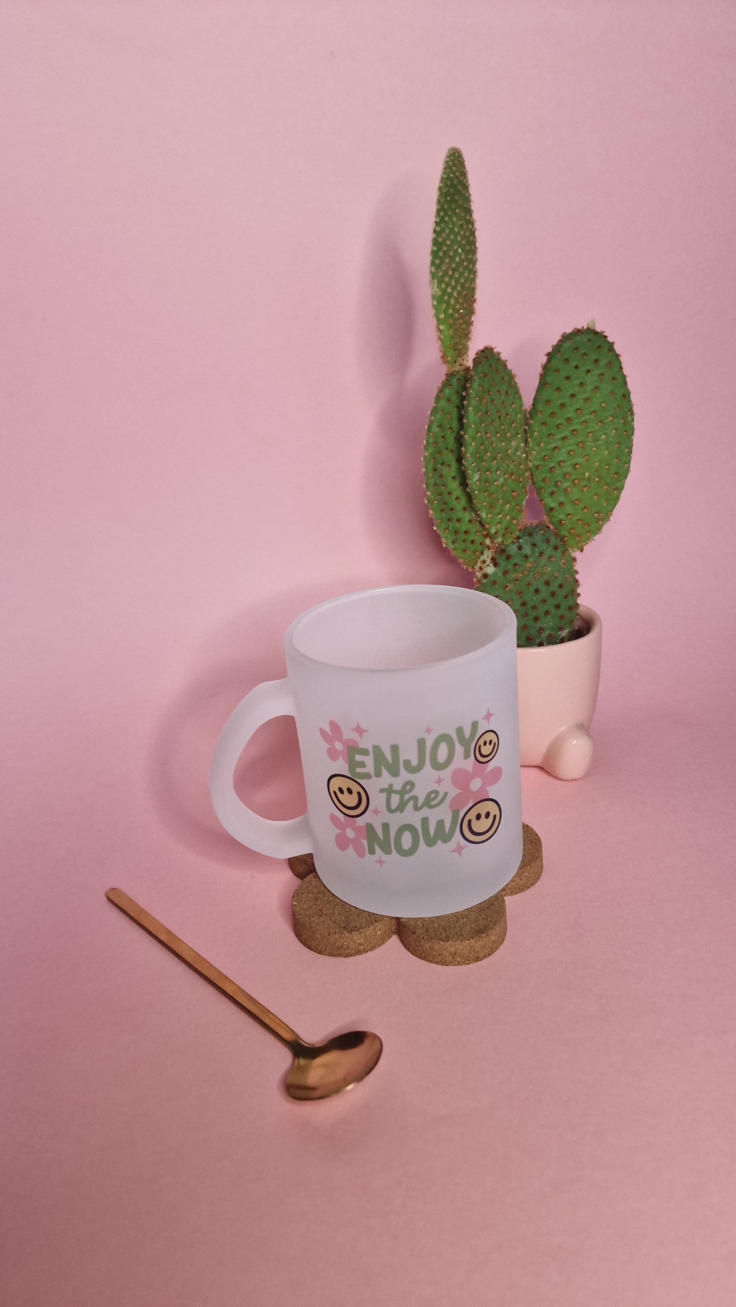 Enjoy the Now | 10oz Frosted Glass Mugs