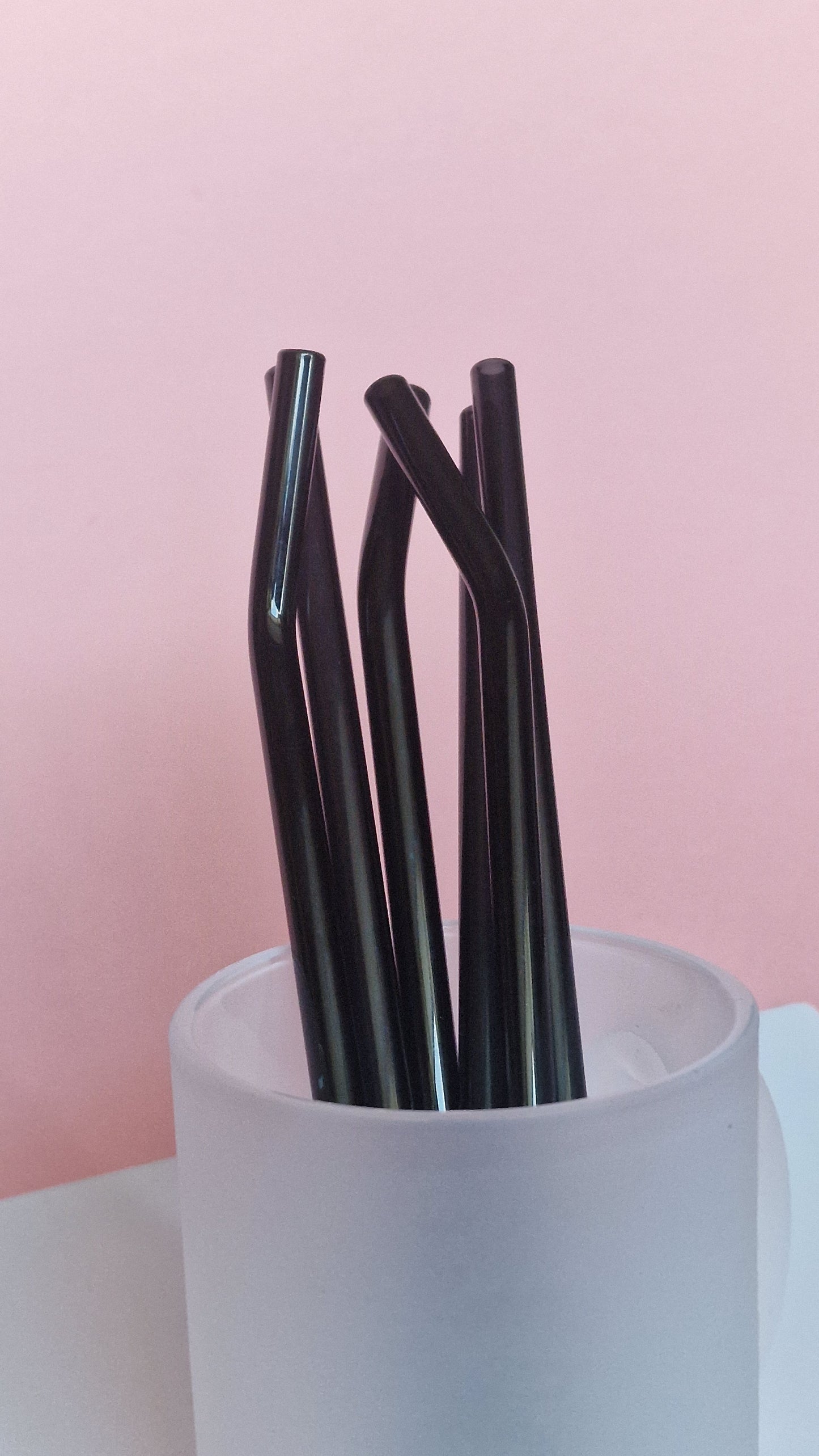 Black Glass Straws