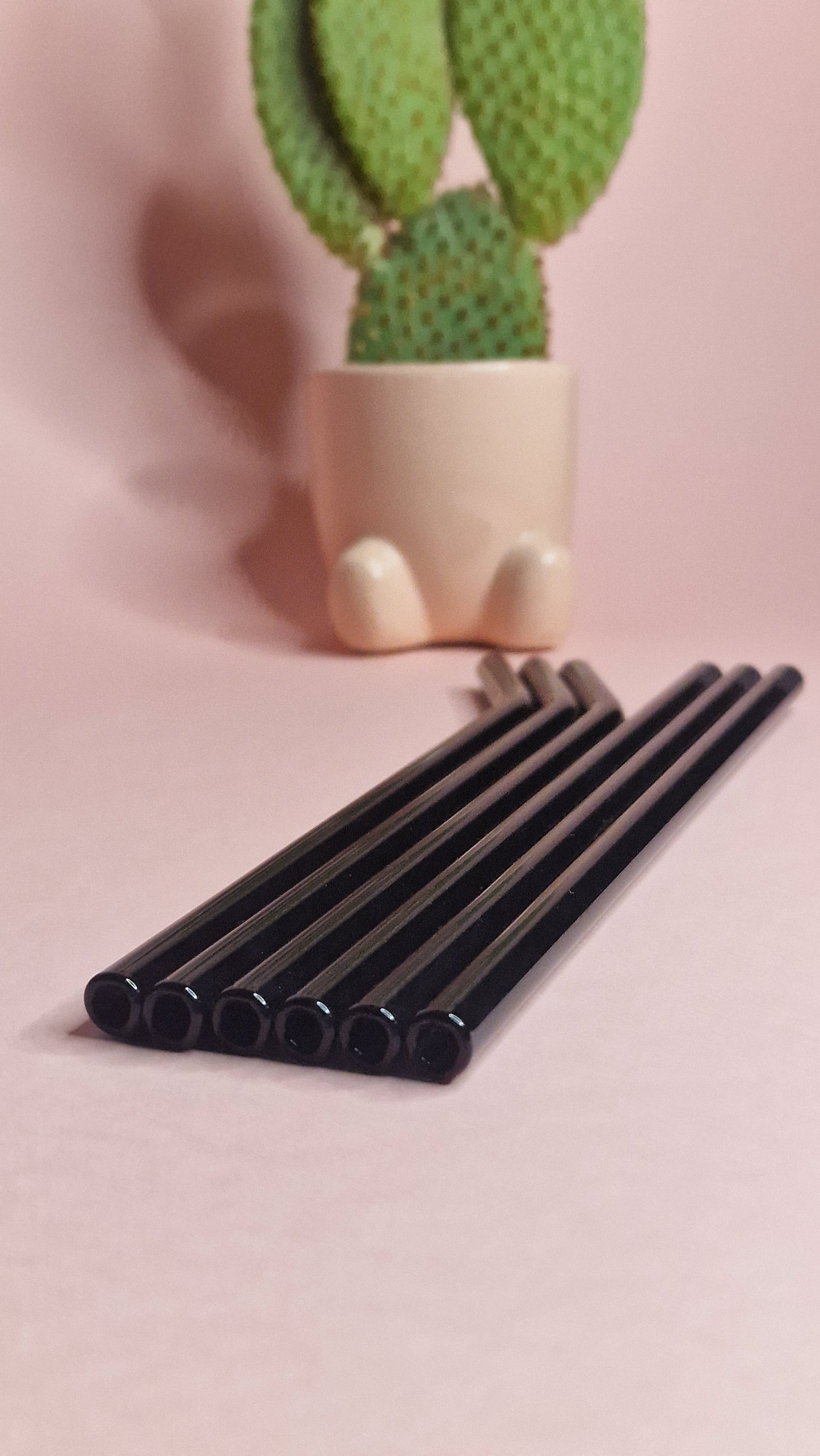 Black Glass Straws