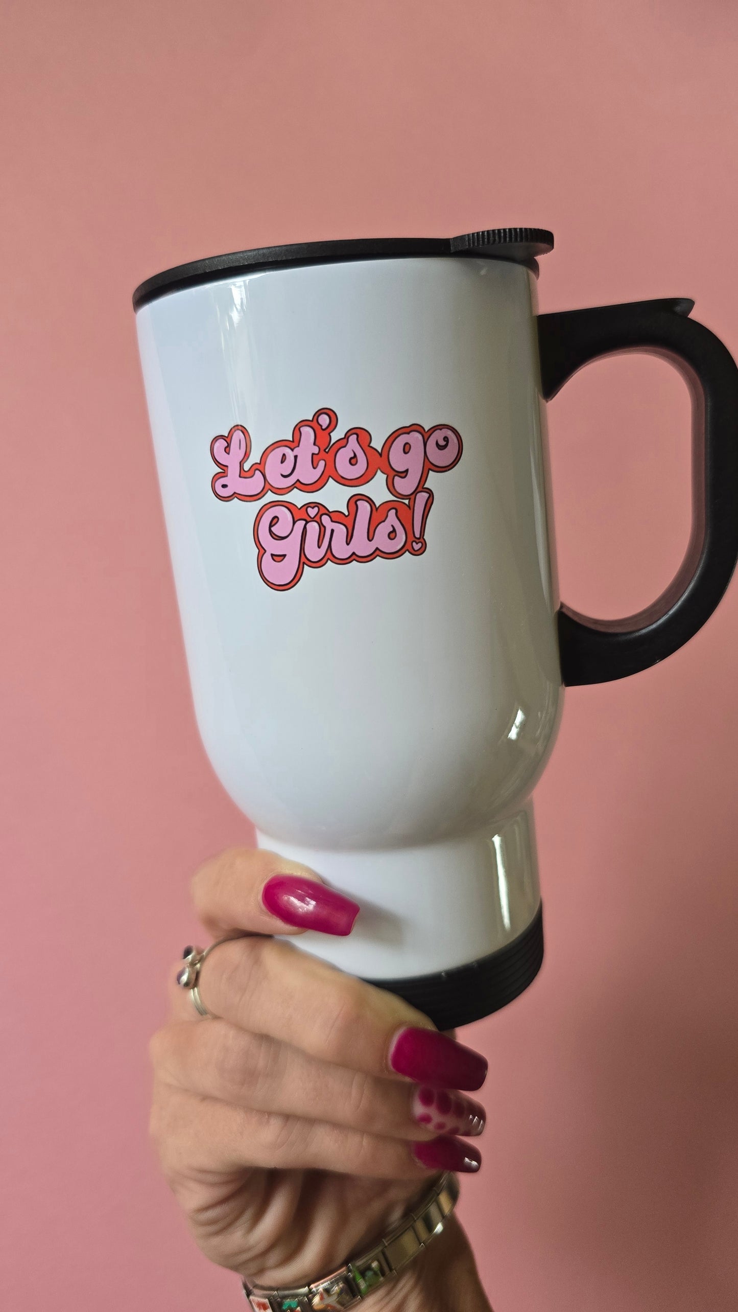 *sale* lets go girls travel mug