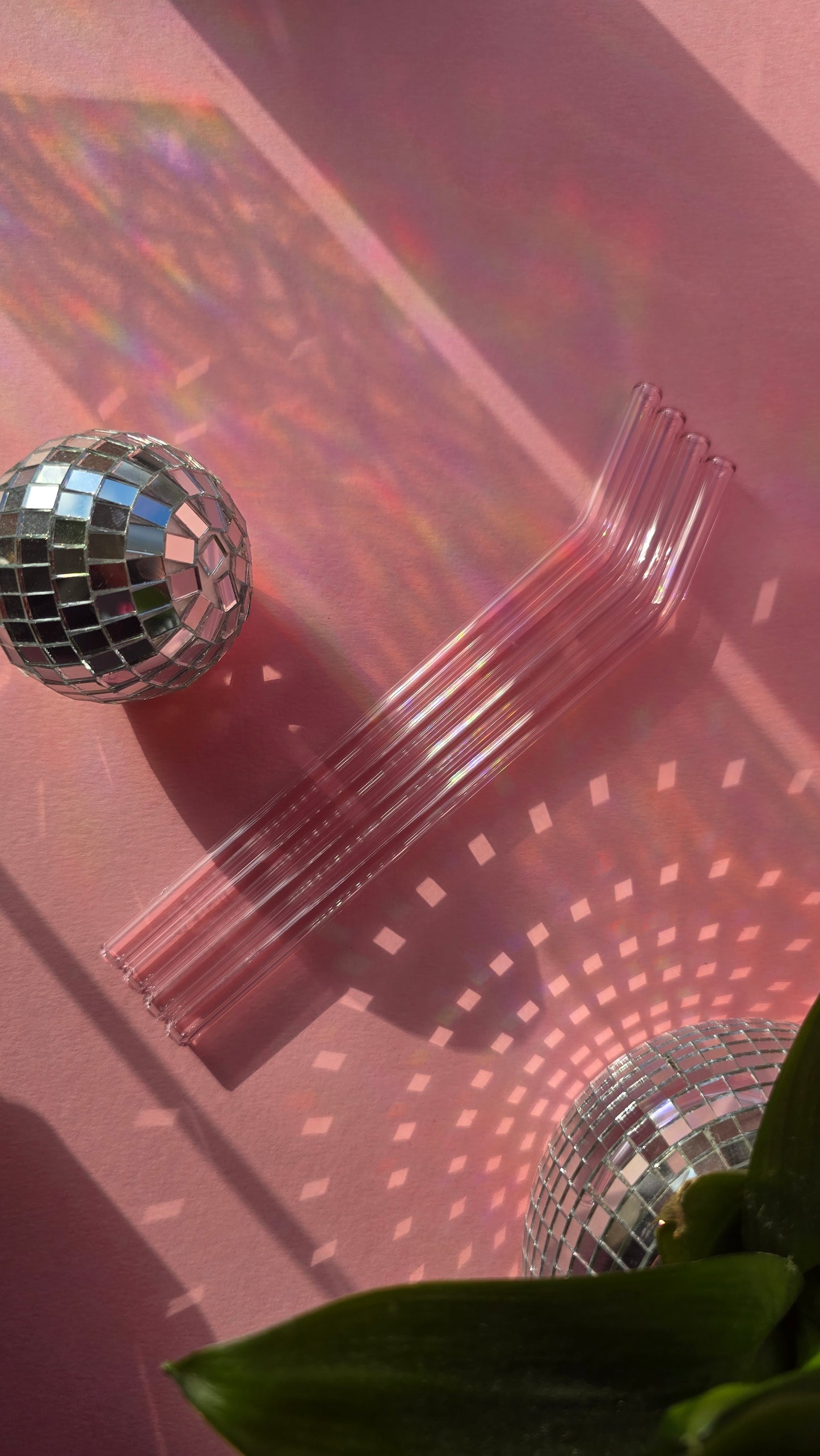 Pink Glass Straws