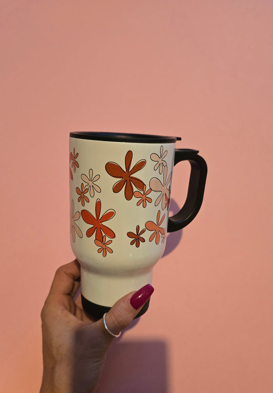 *sale* vintage floral travel mug