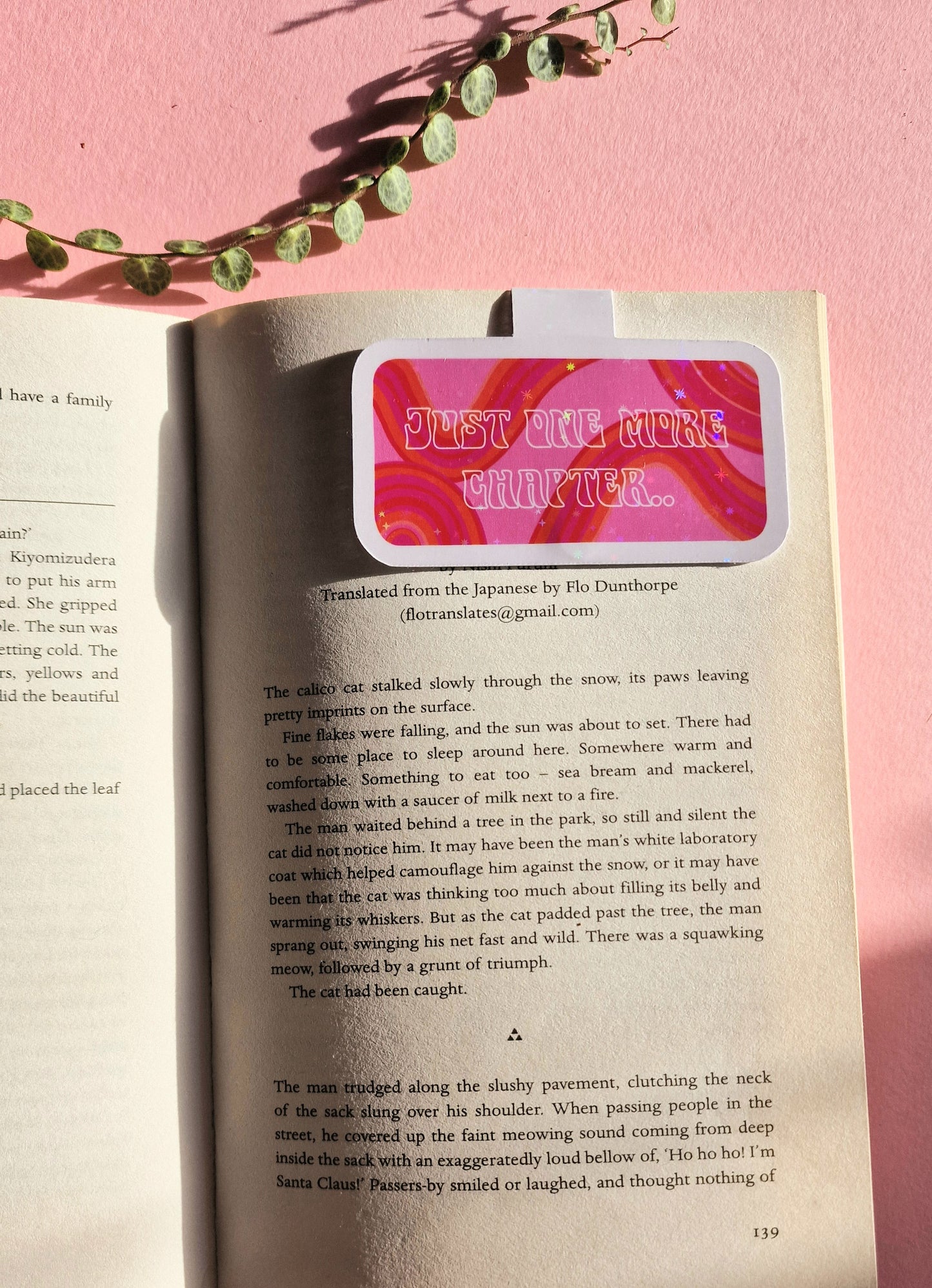 Just One More Chapter.. Pink Magnetic Flip Bookmark