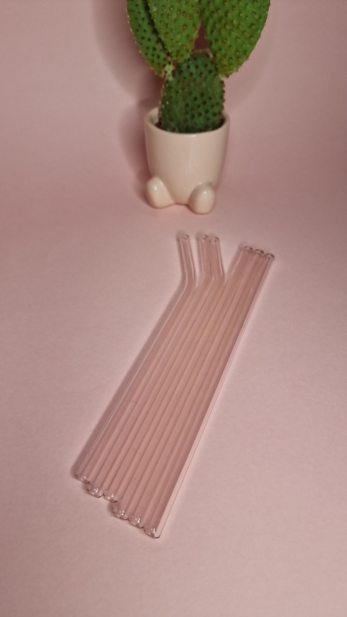 Pink Glass Straws