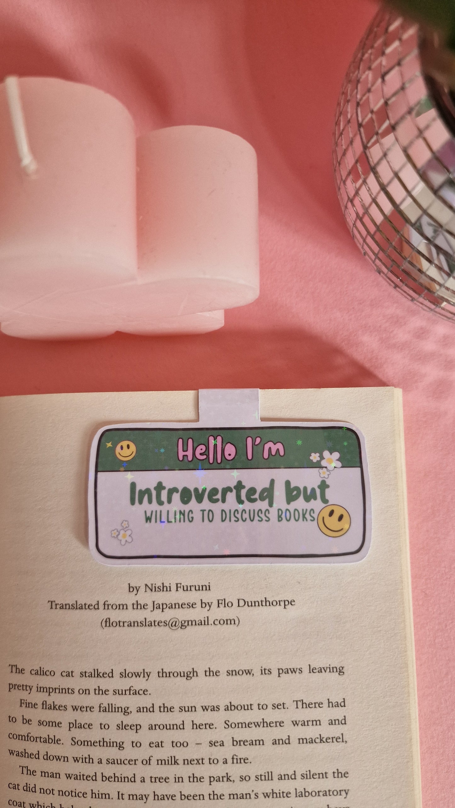 Introverted but willing to discuss books Magnetic Flip Bookmark