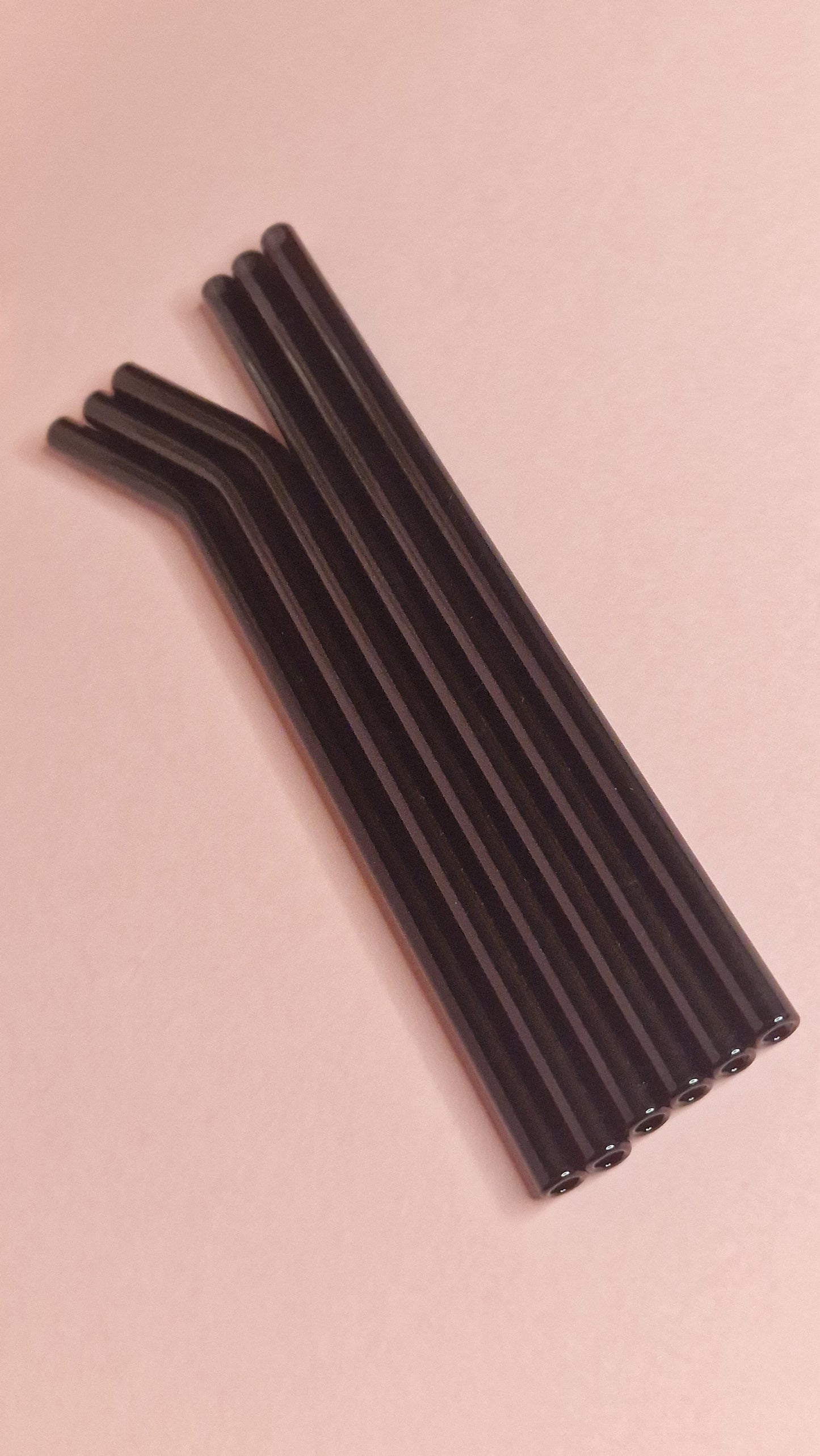 Black Glass Straws