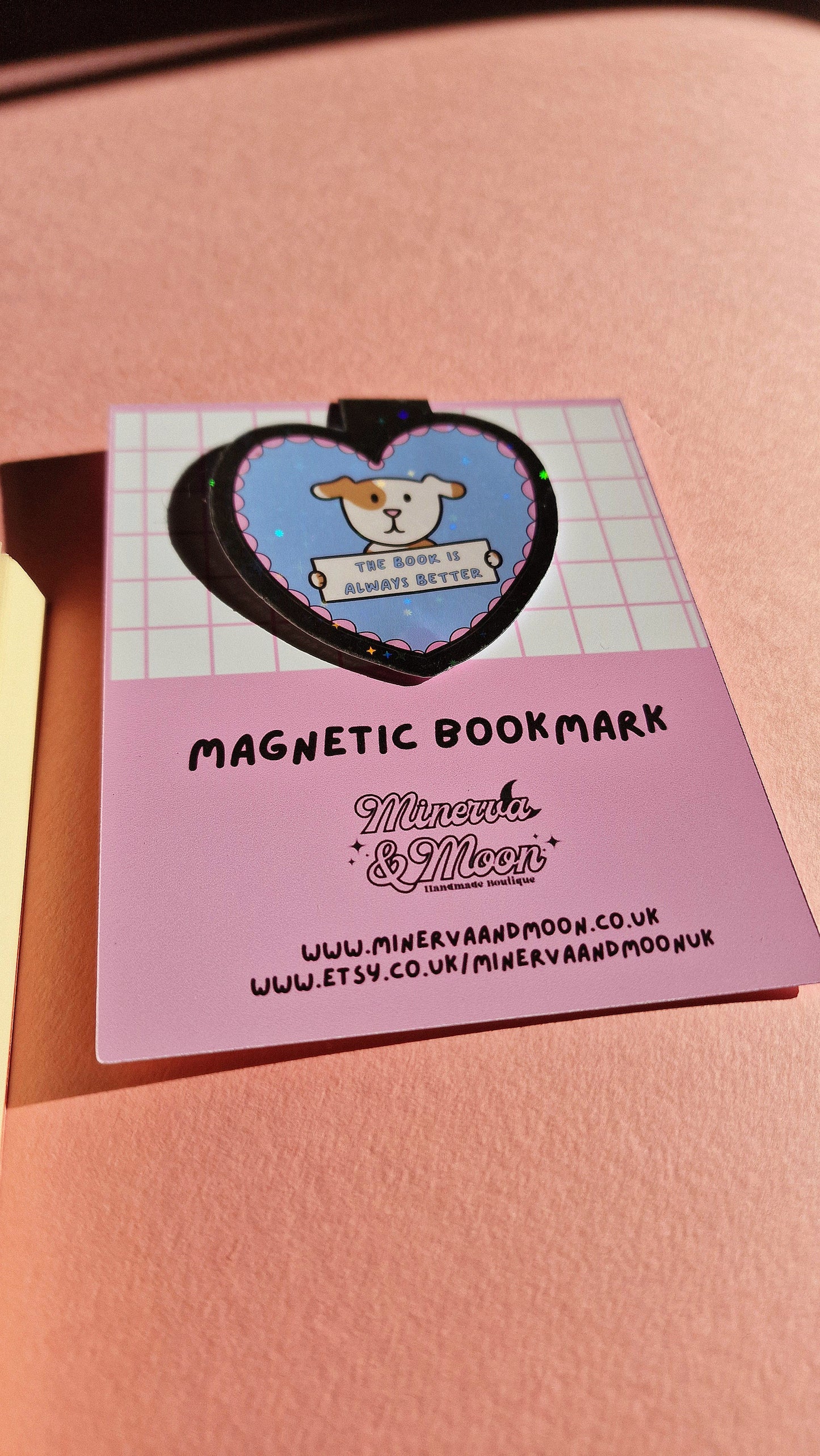 Cute Dog Magnetic Flip Bookmark