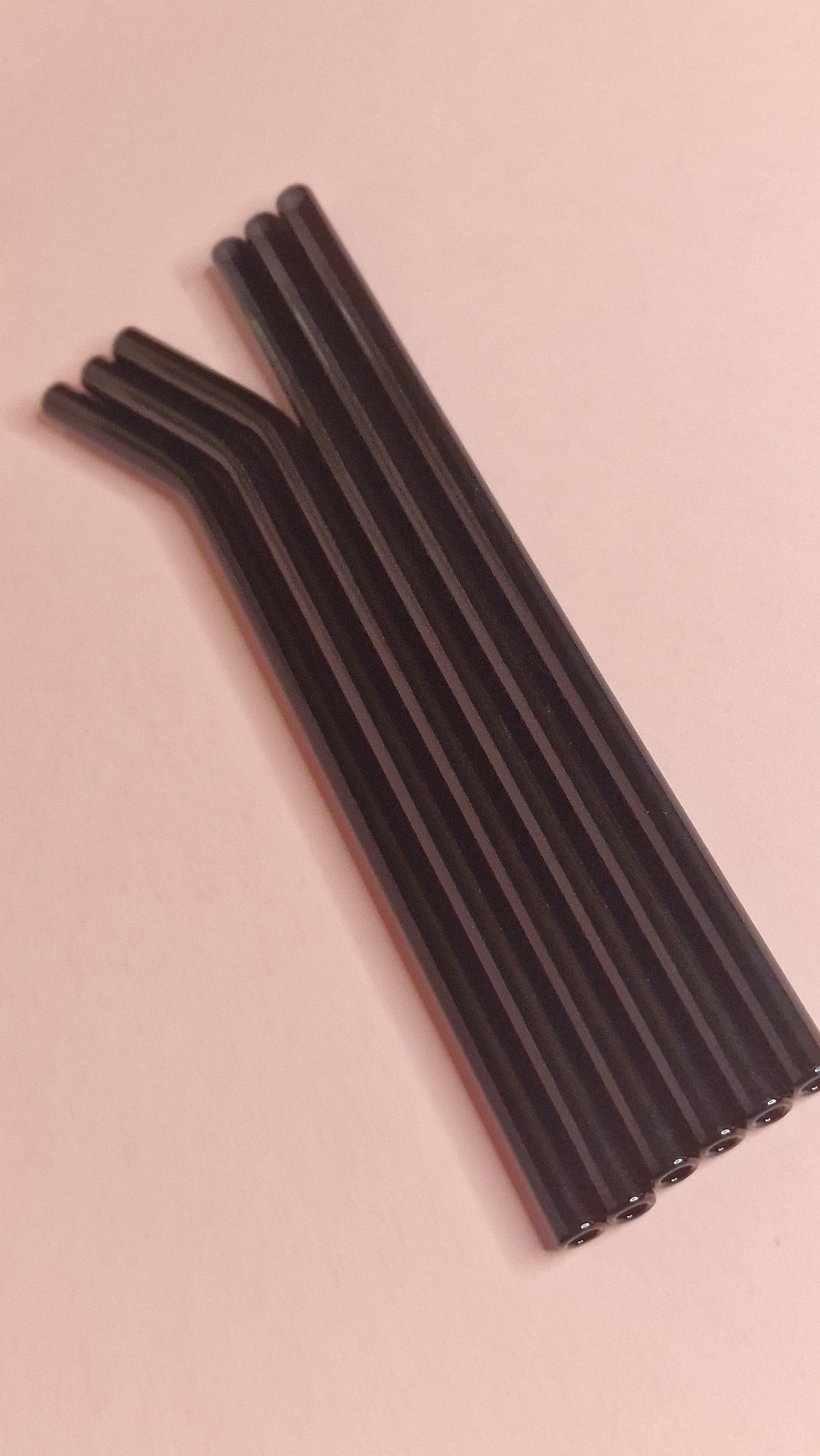 Black Glass Straws