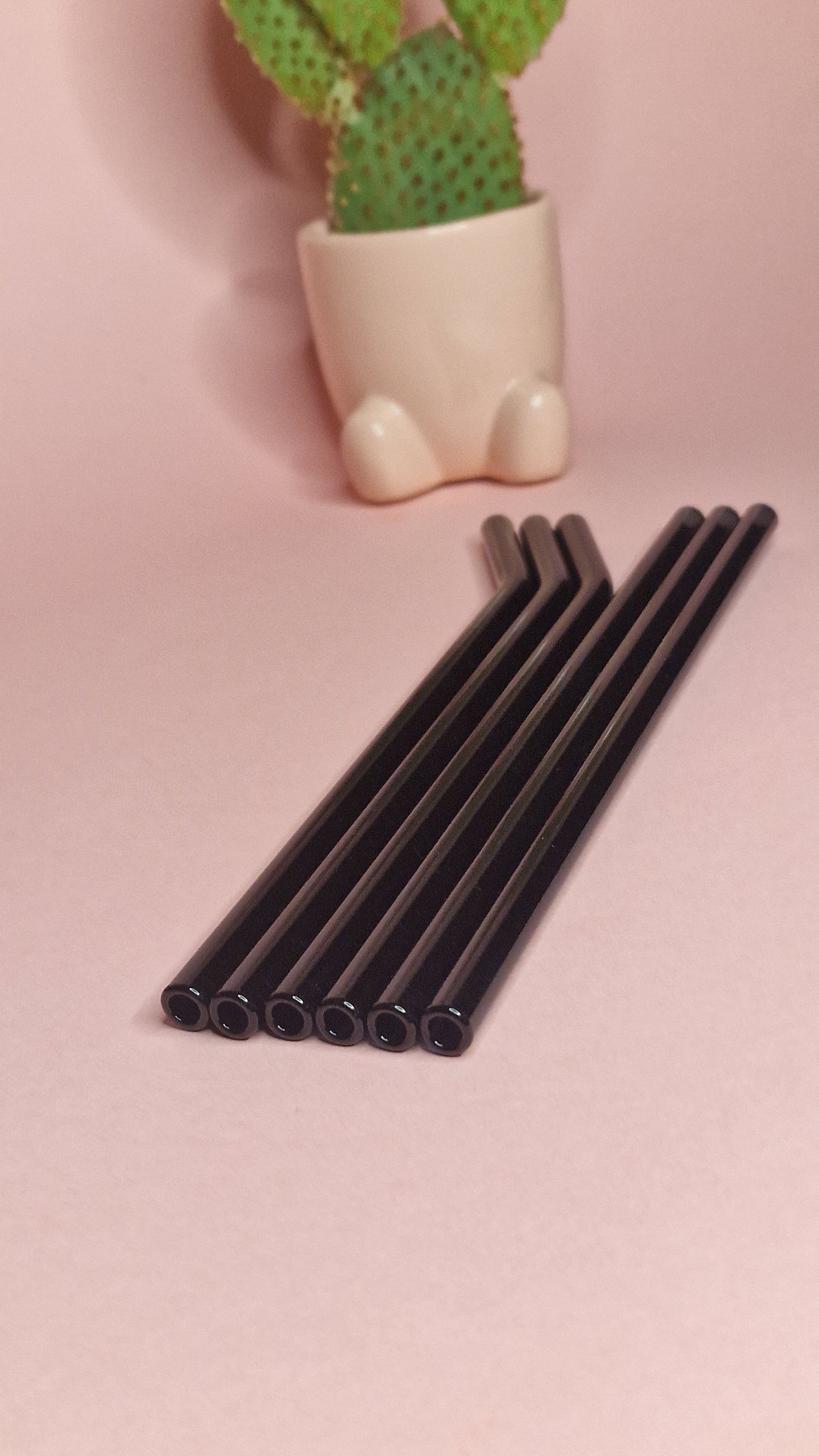 Black Glass Straws