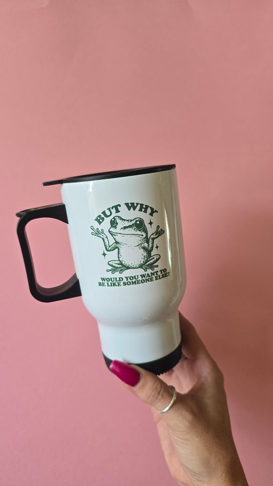 *sale* but why frog travel mug