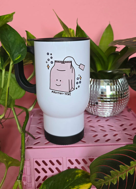 Positivitea Tea Bag Cute Travel Mugs