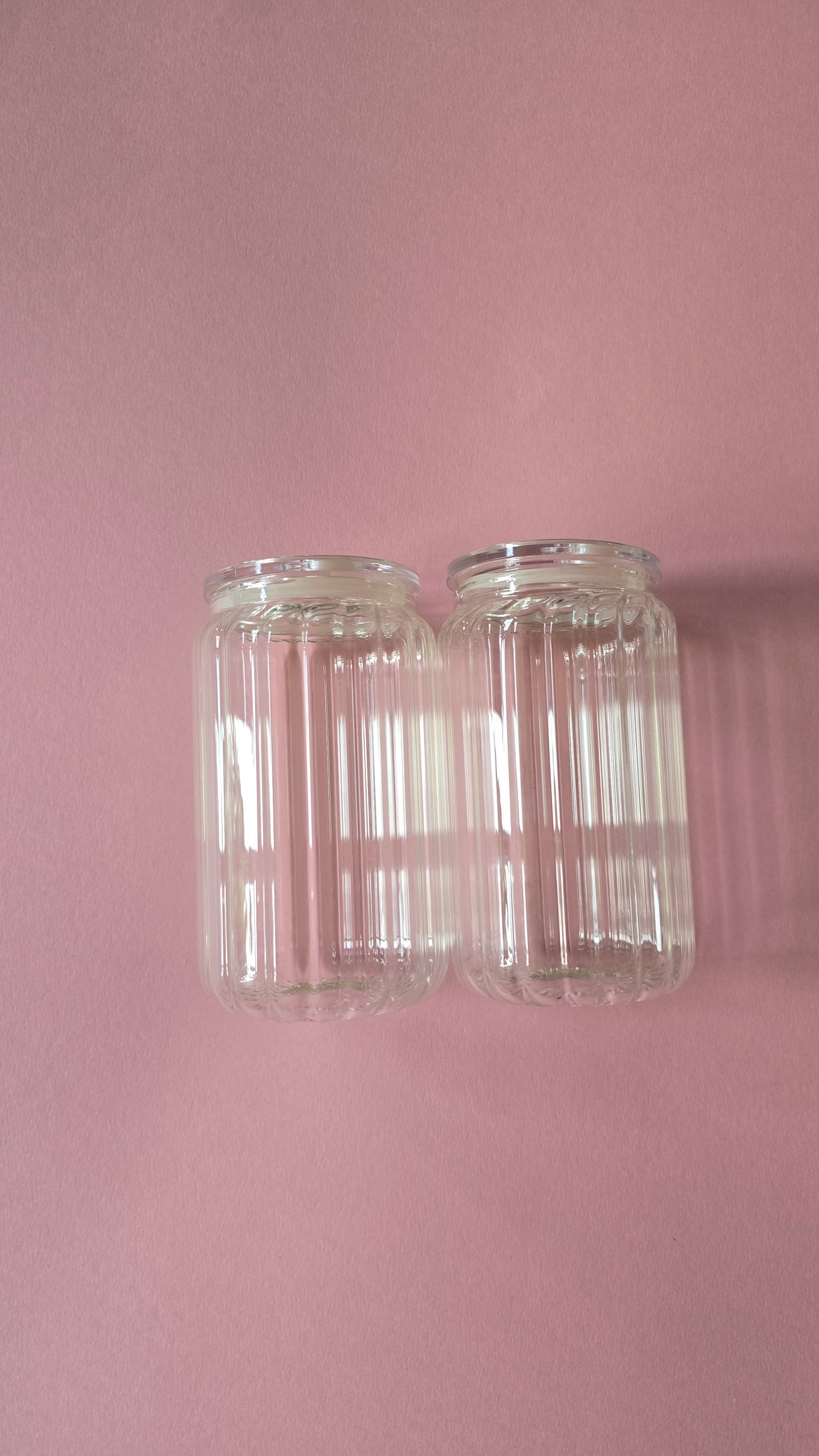 *sale* clear ribbed glasses