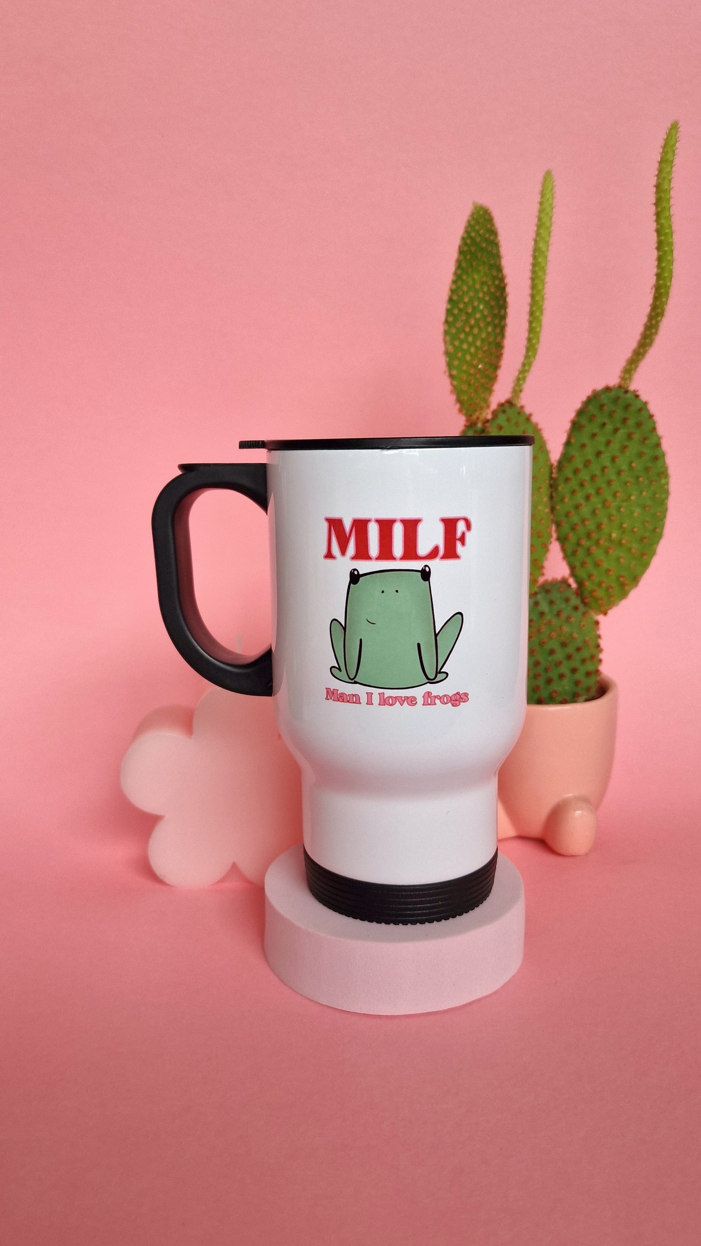 Funny MILF Frog Cute Travel Mugs