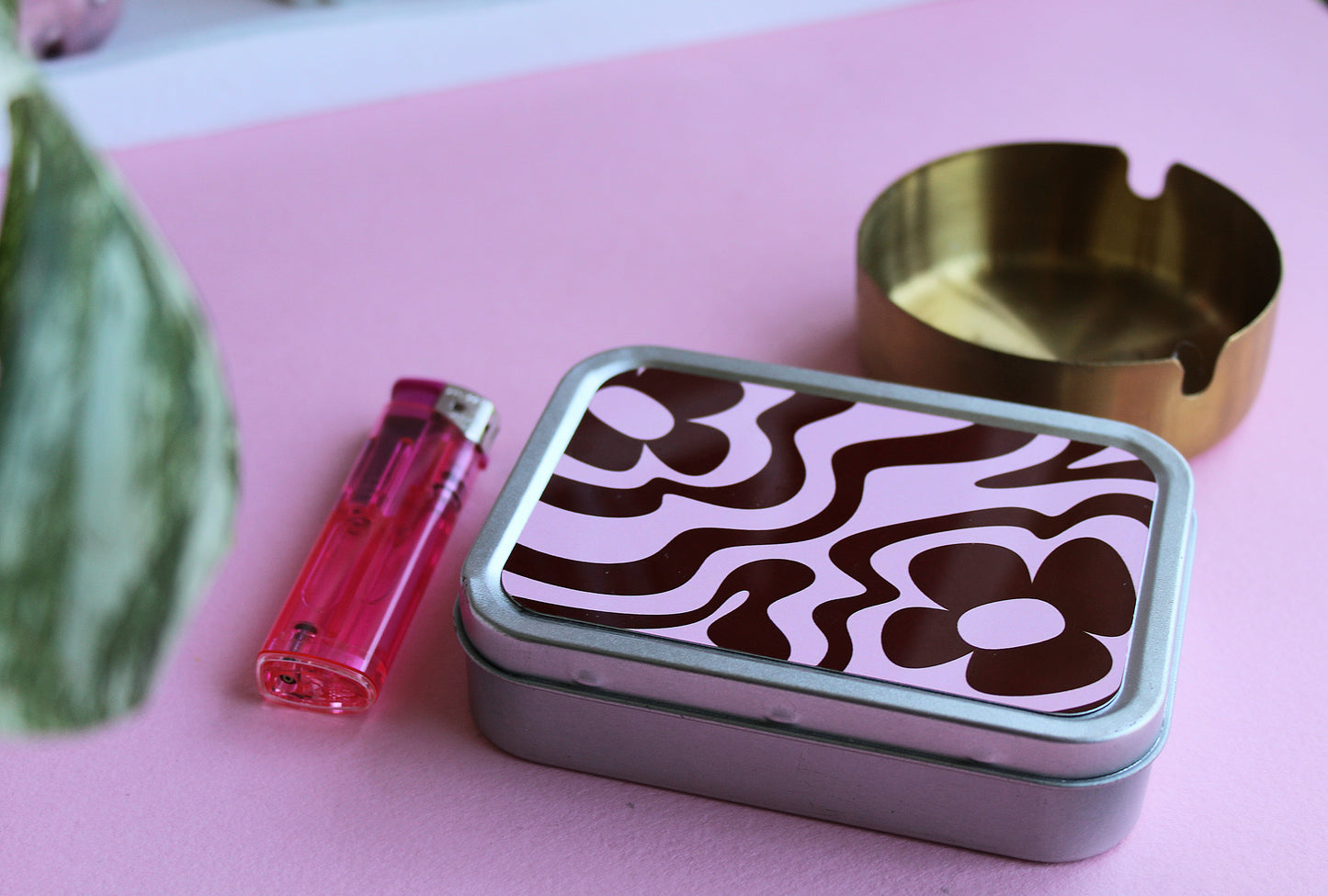 Pink & Burgundy Rolling Tin