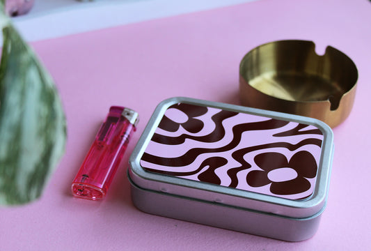 Pink & Burgundy Rolling Tin