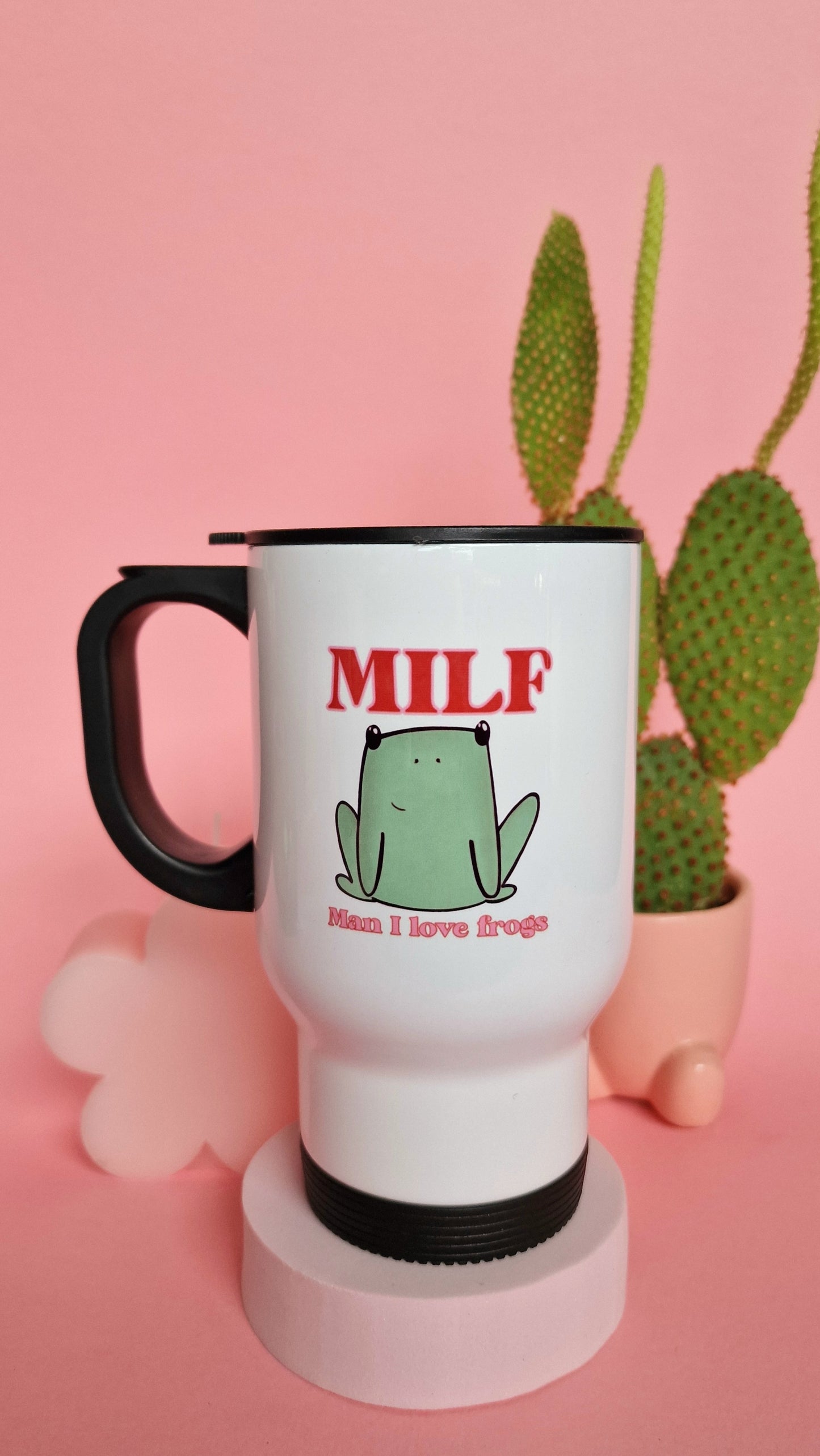 Funny MILF Frog Cute Travel Mugs