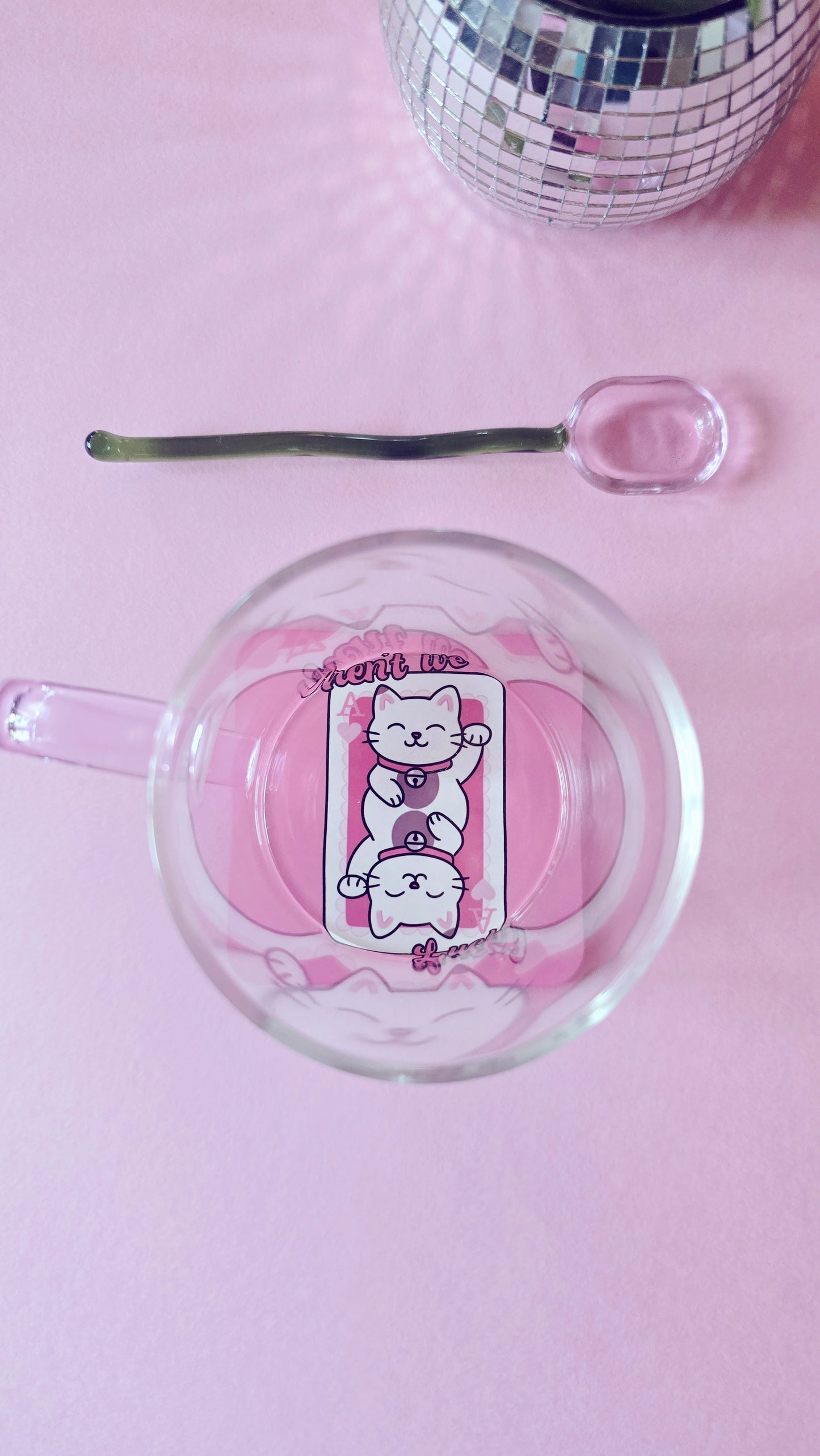 Arent We Lucky Cat Coaster