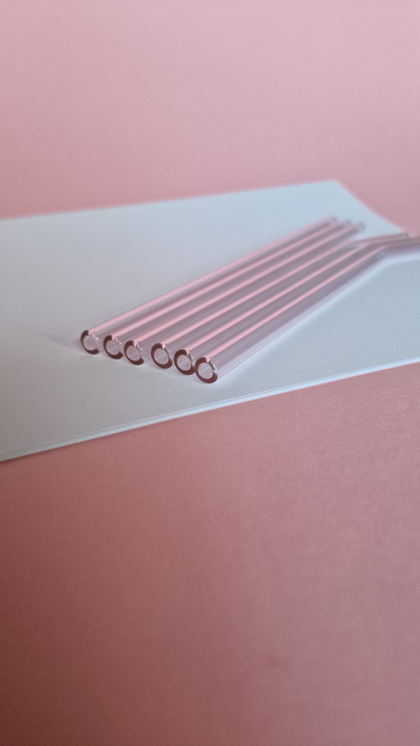 Pink Glass Straws