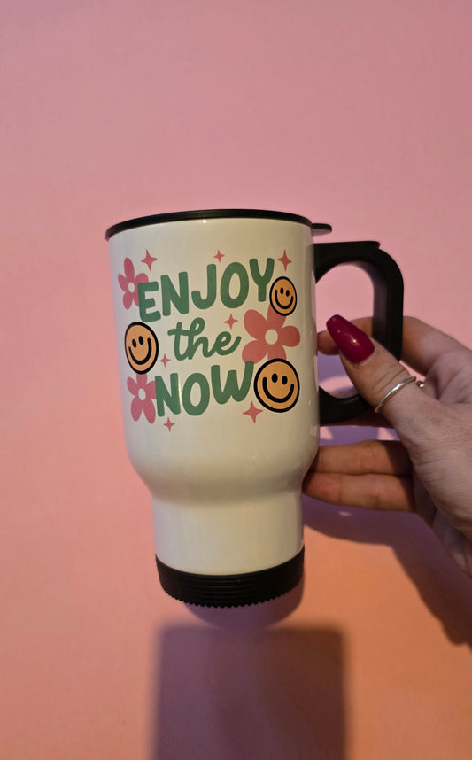 *sale* enjoy the now travel mug