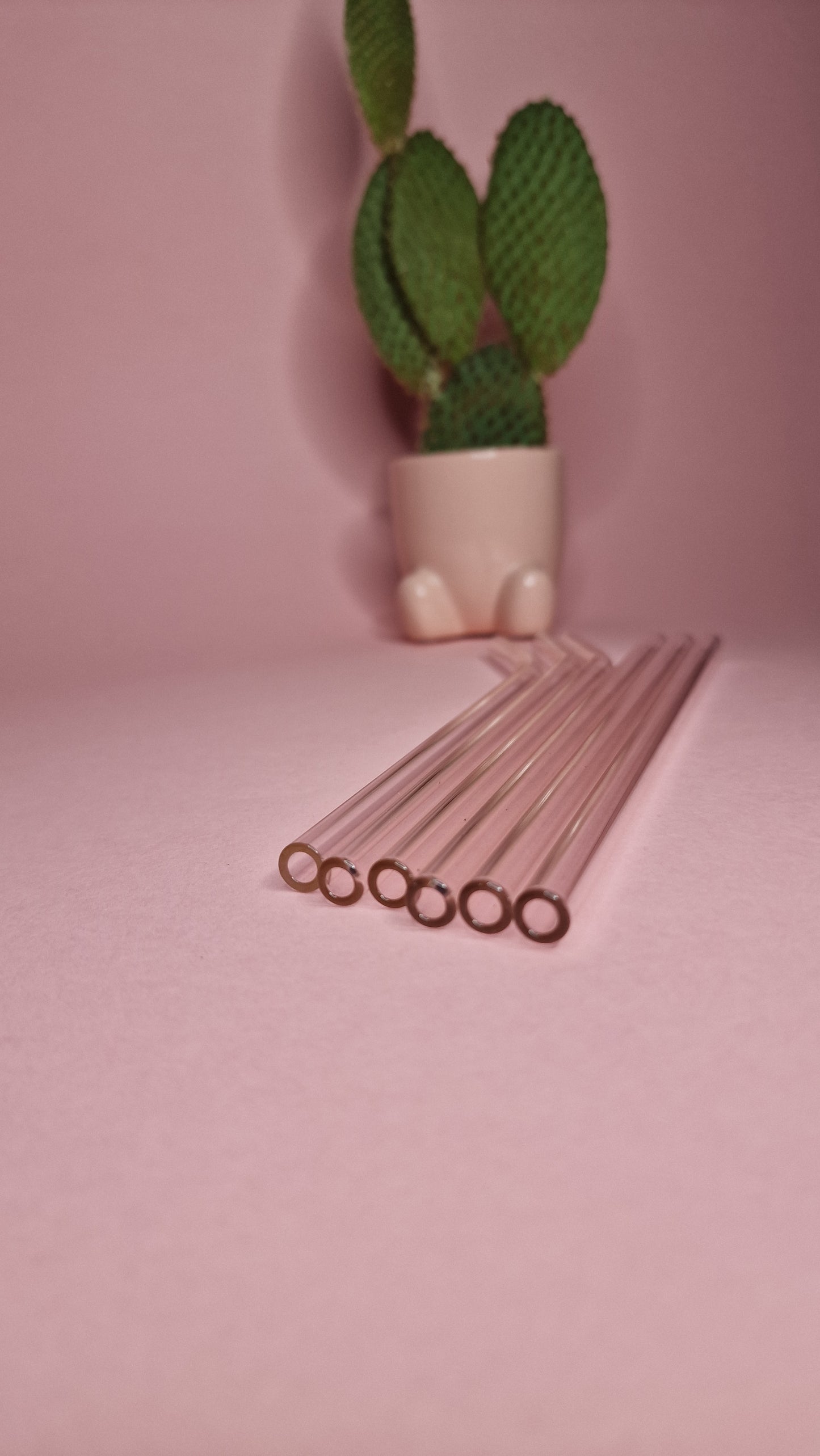 Pink Glass Straws