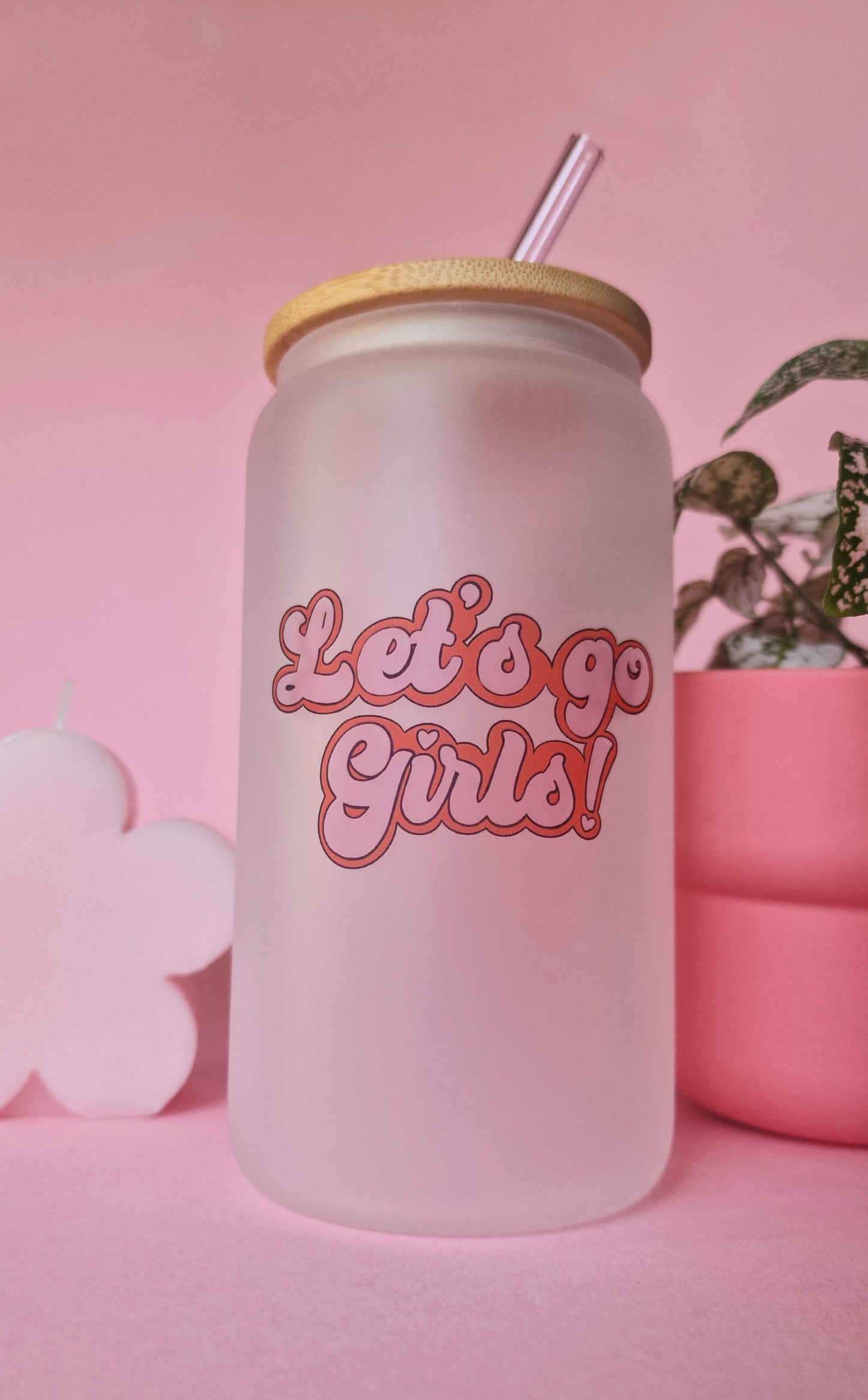 Lets Go Girls Tumbler With Bamboo Lid and Straw