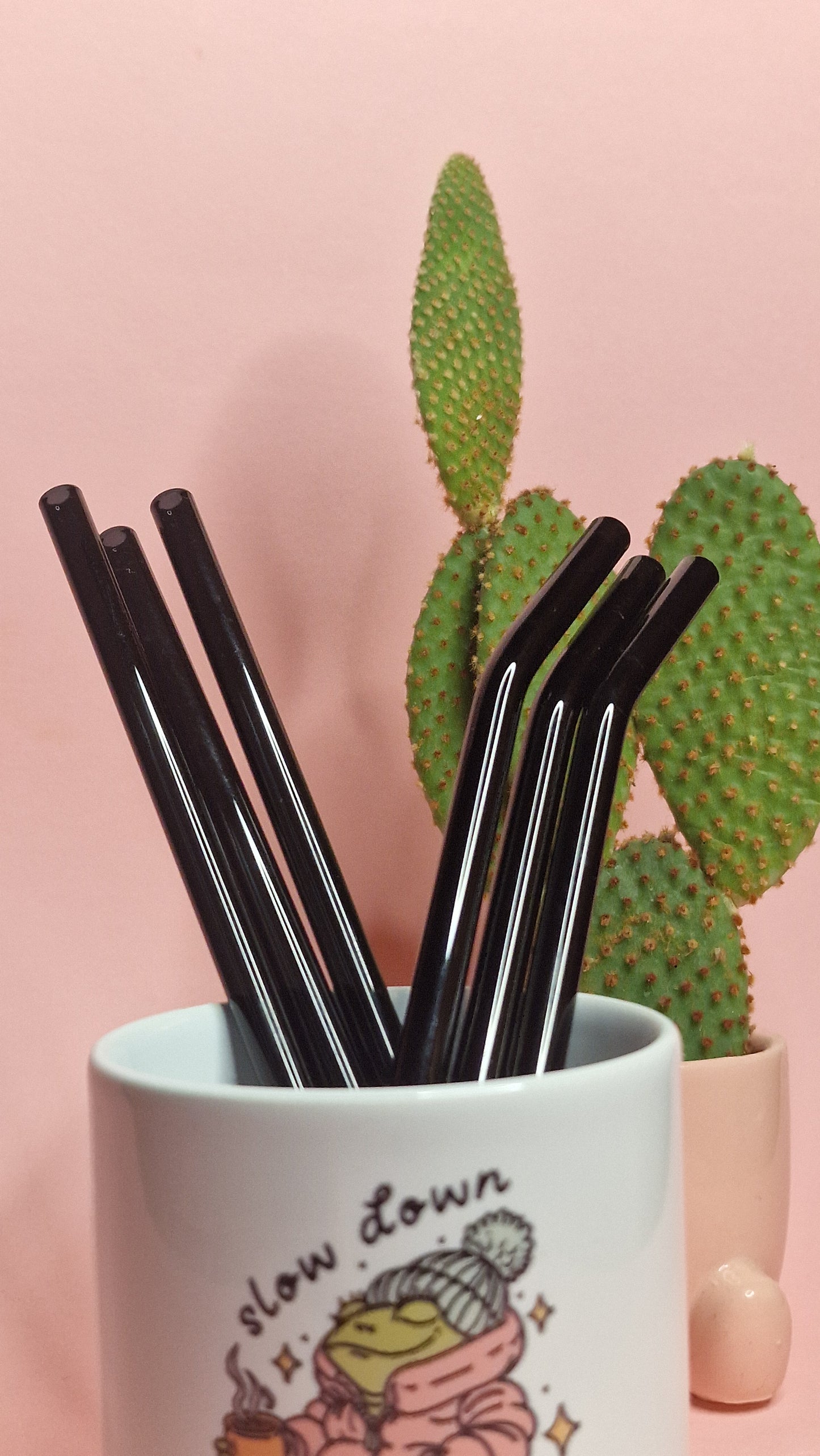 Black Glass Straws