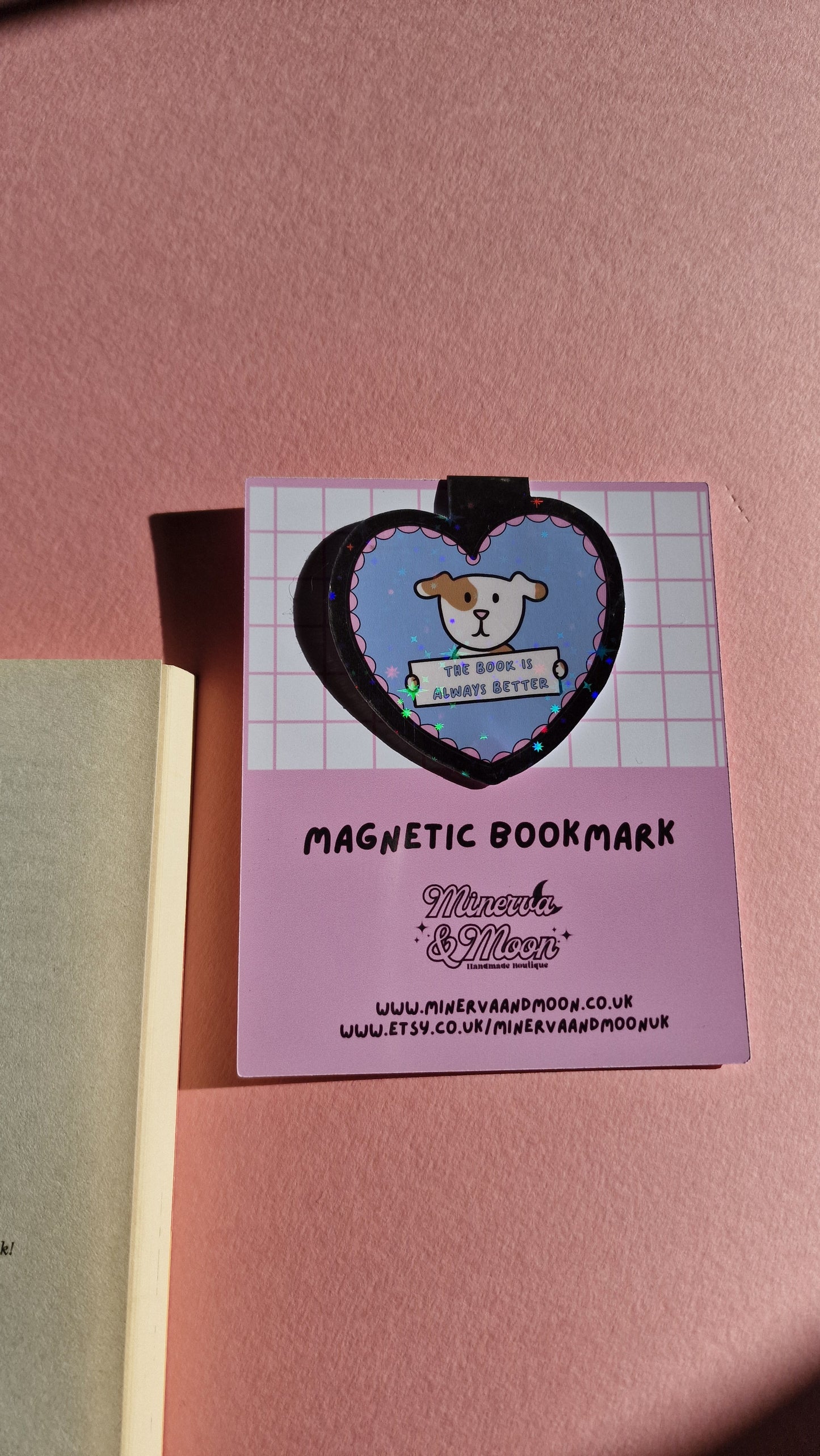 Cute Dog Magnetic Flip Bookmark